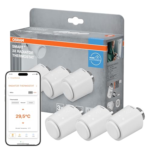 OSRAM SMART+ Heizkörperthermostat WLAN weiß 3er-Pack Alexa