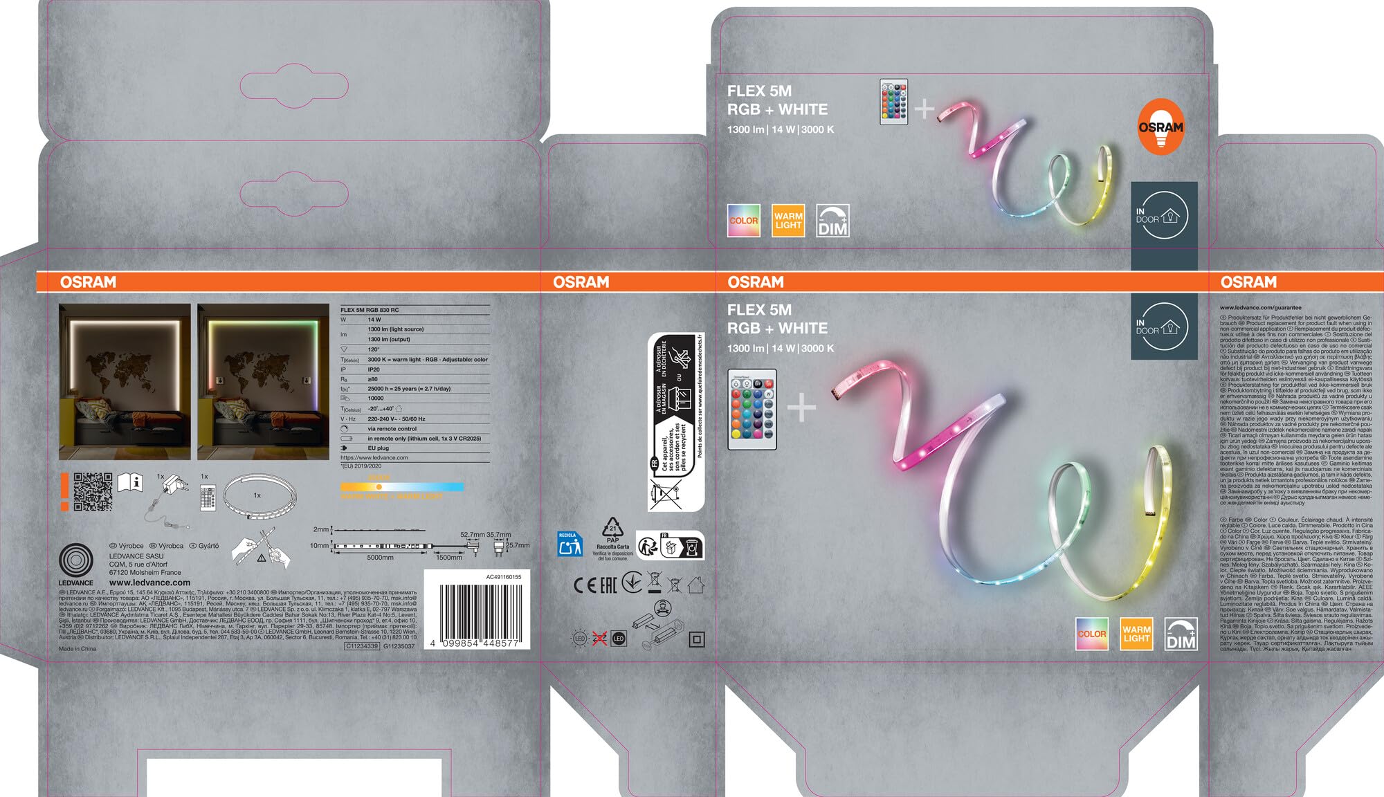 OSRAM SMART+ Flex 5M LED-Streifen weiß 14W 900lm