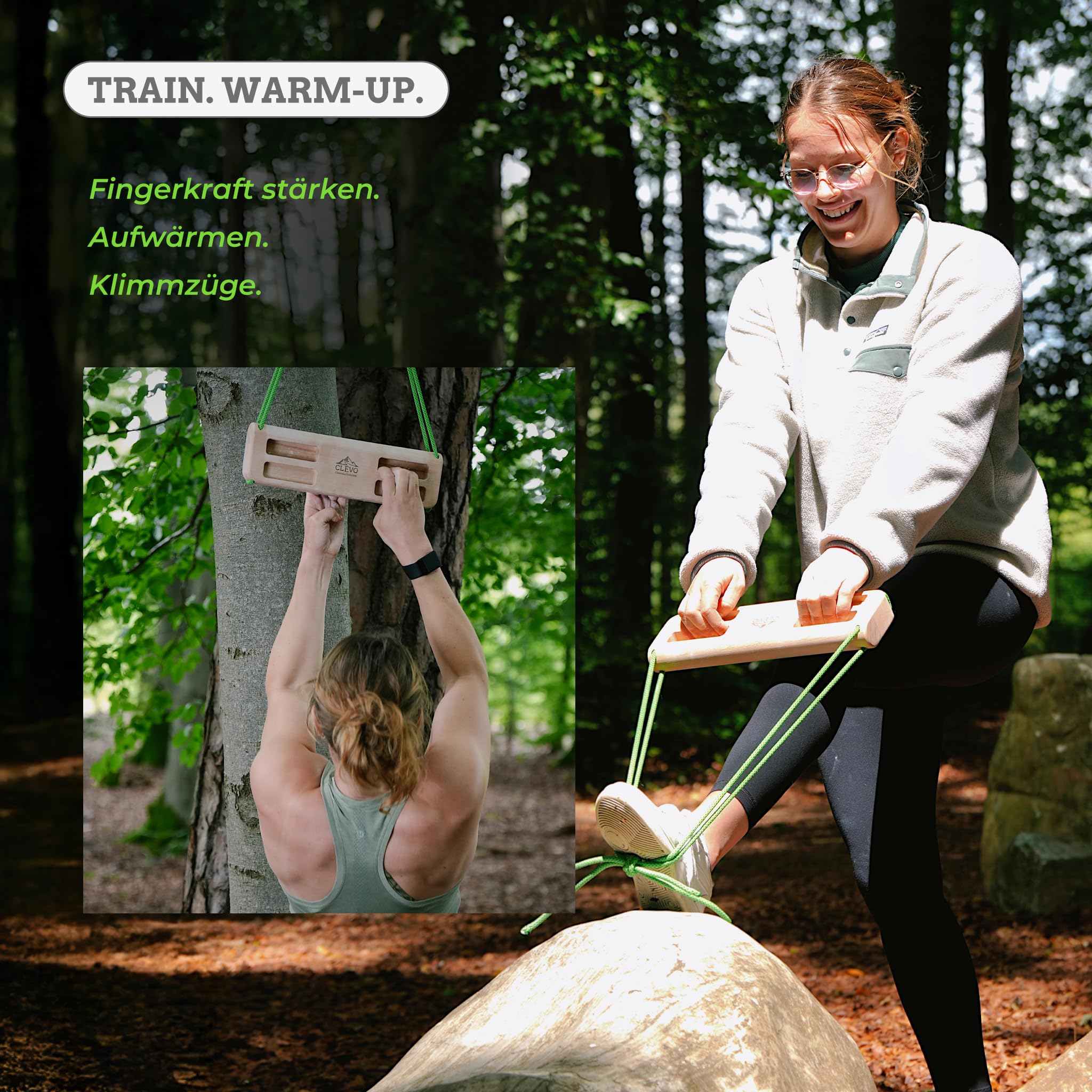 Clevo Hangboards Compact Hangboard Holz tragbar