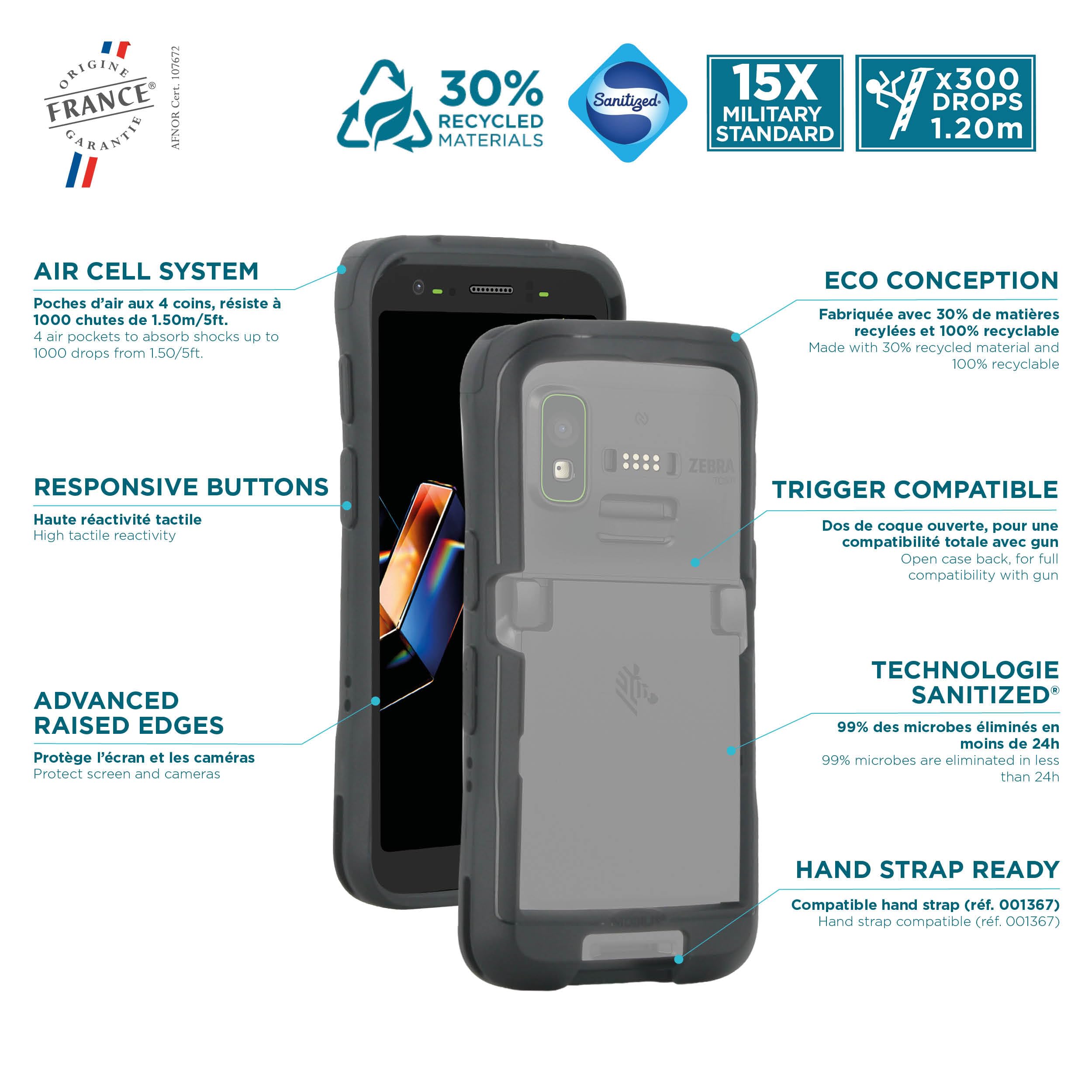 Mobilis PROTECH Zebra TC501 Hülle Trigger kompatibel