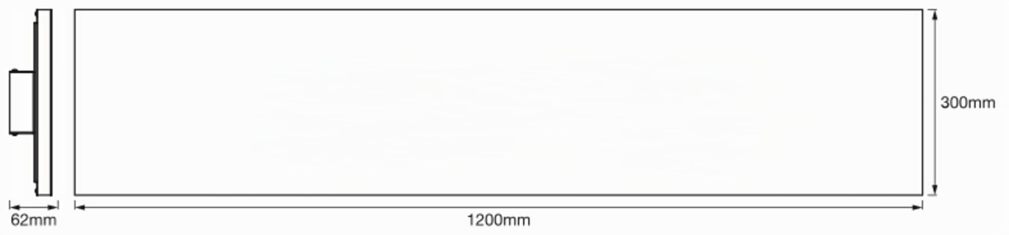 ams OSRAM Planon Frameless LED-Panel 120x30cm 40W Tunable White