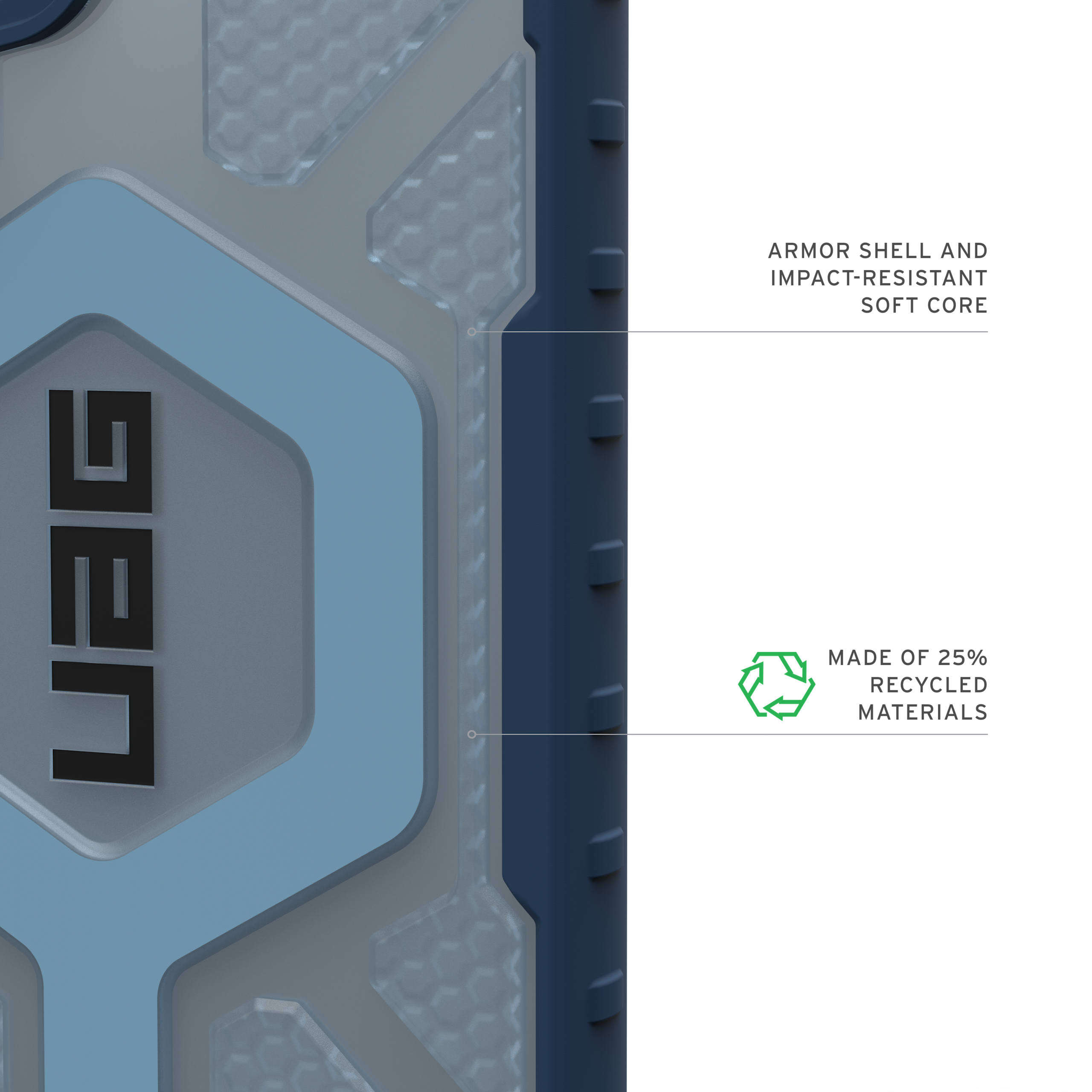 UAG Pathfinder Clear Galaxy S25 Ultra Hülle Blues Lanyard