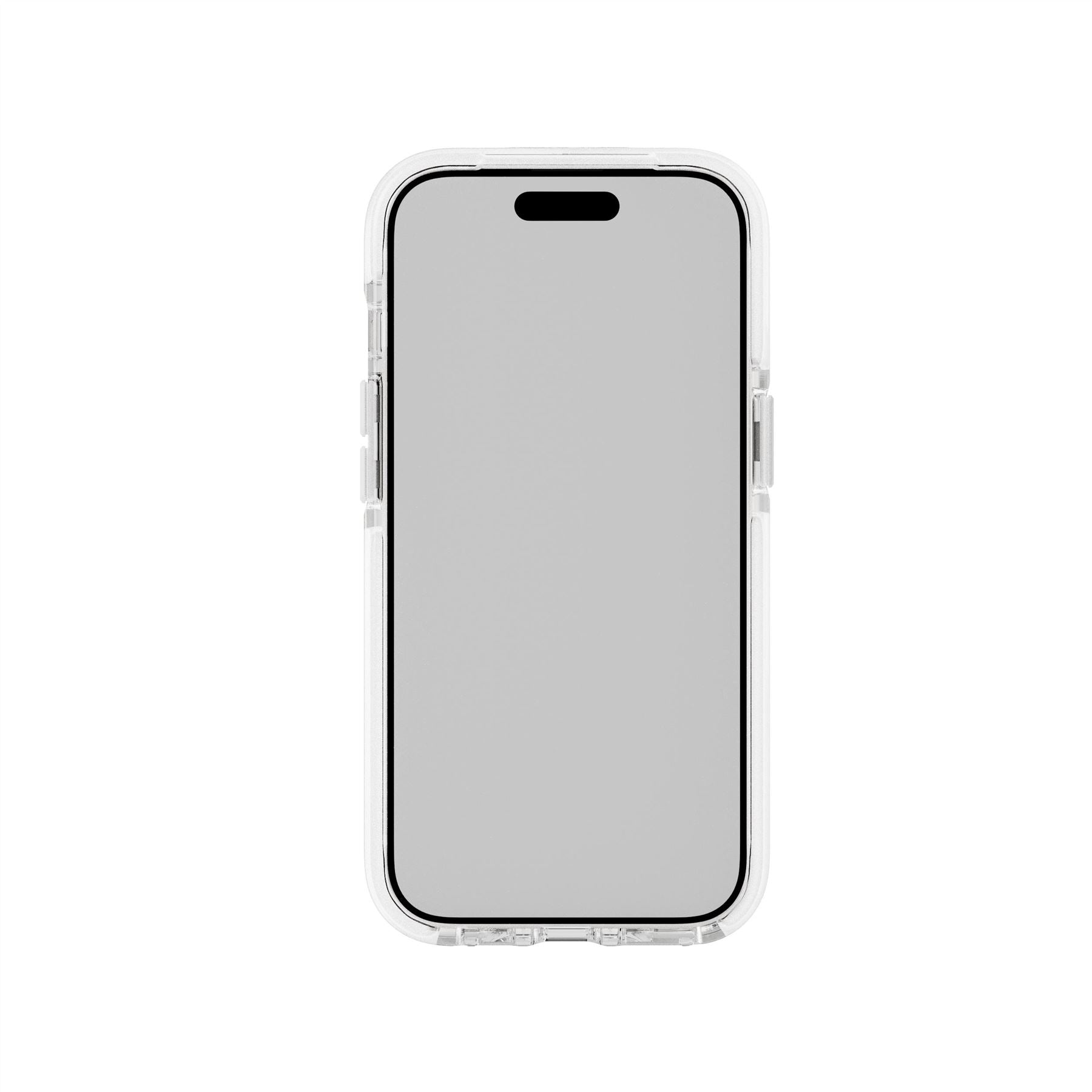 Tech21 EvoCrystal Kick iPhone 13-15 Hülle Clear MagSafe Ständer