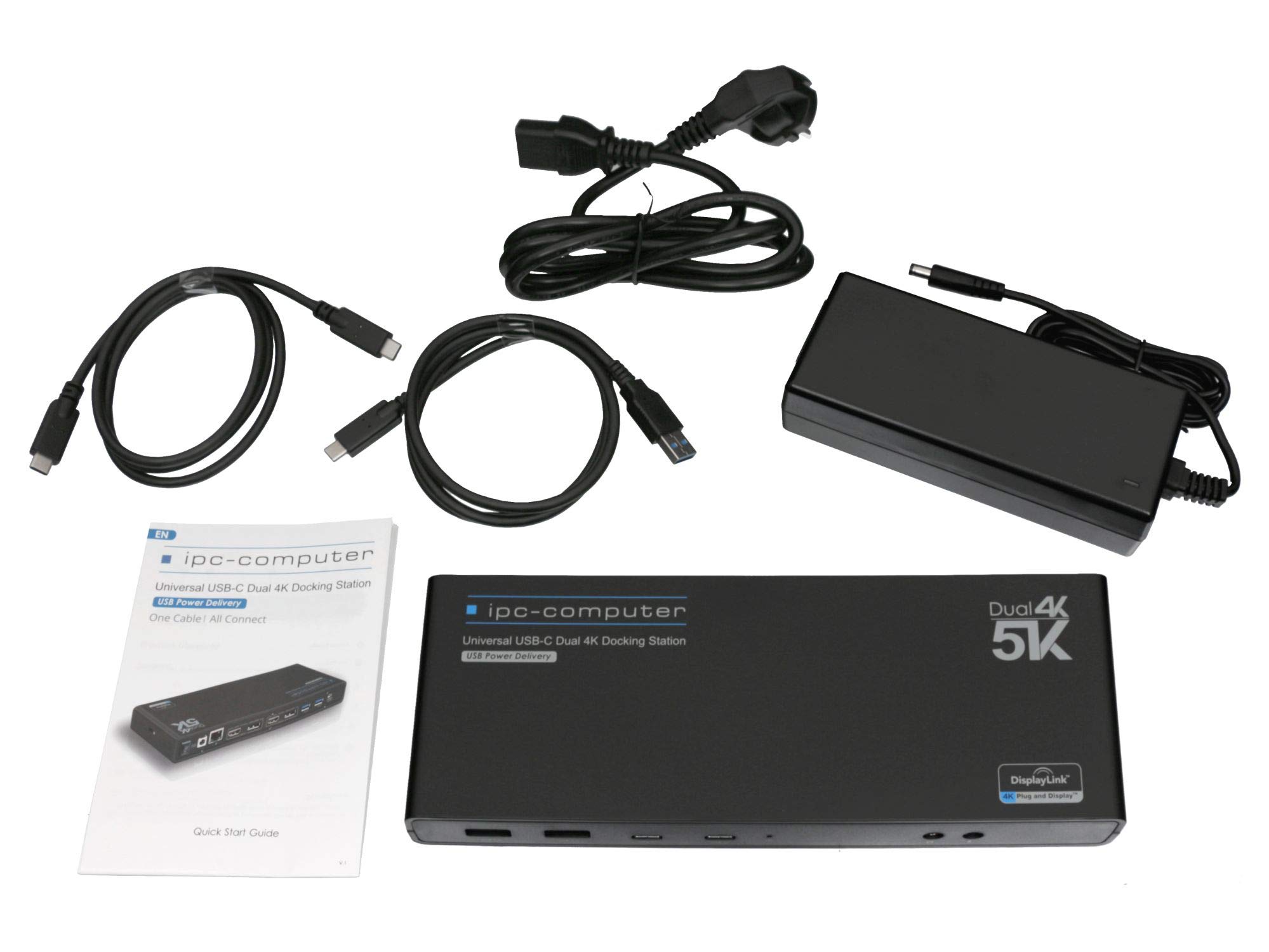 IPC-Computer USB-C Docking Station 100W HDMI DP