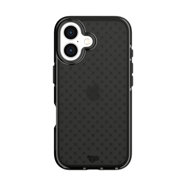 Tech21 EvoCheck iPhone 16 Handyhülle Smokey Black stoßfest