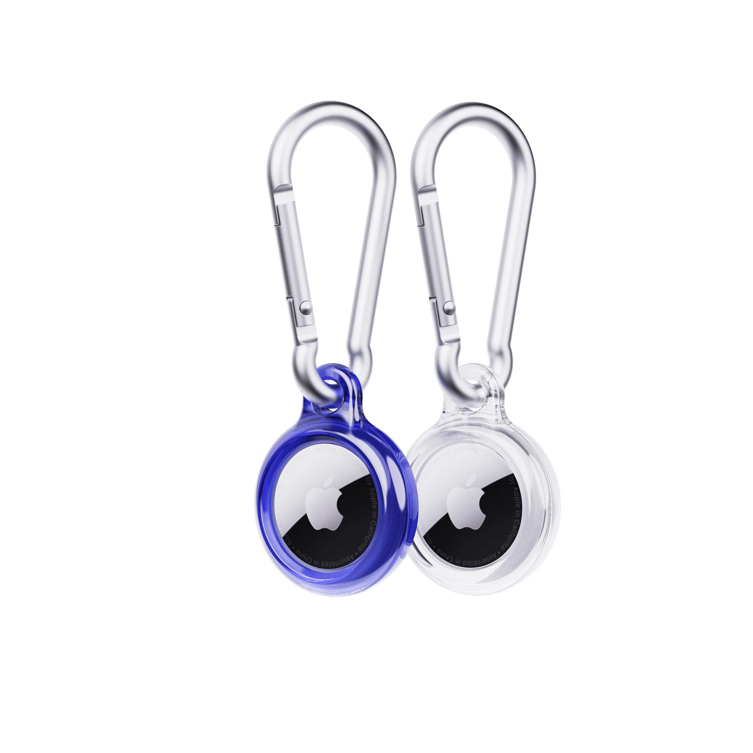 Tech21 EvoPop AirTag Hülle 2er Electric Blue Clear
