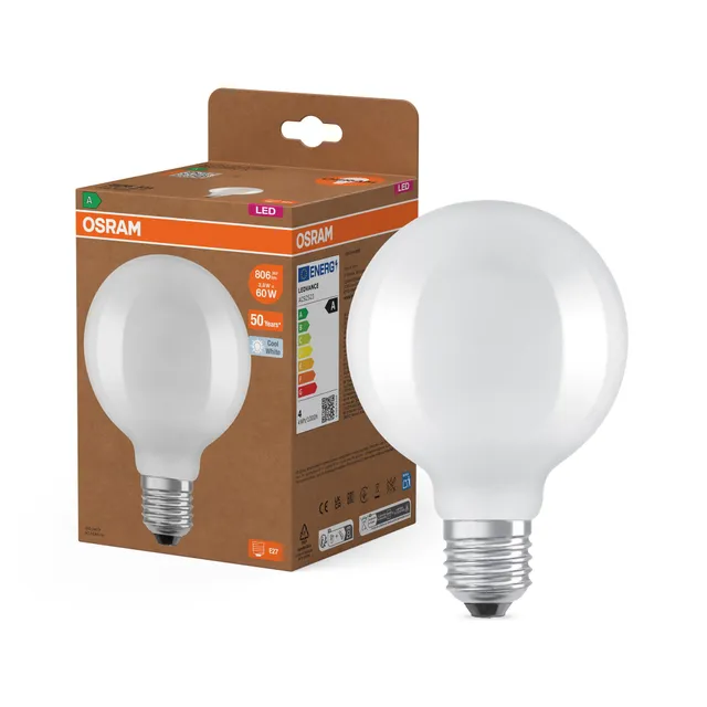 ams OSRAM SMART+ Globe 95 LED Lampe E27 kaltweiß 60W Ersatz