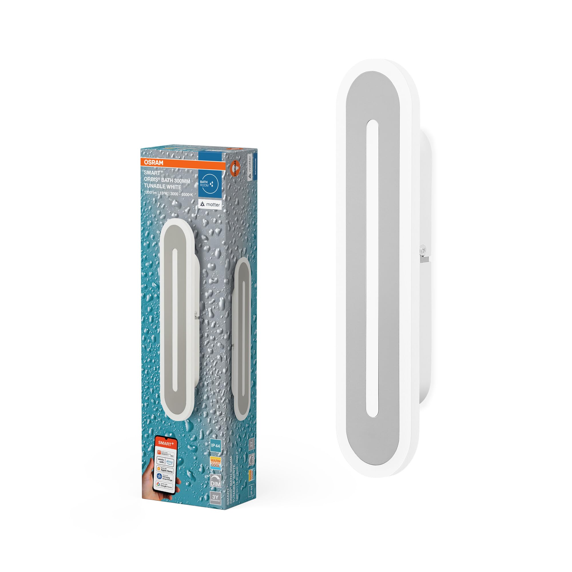 ams OSRAM SMART+ Orbis Disc Badleuchte 40cm weiß TW