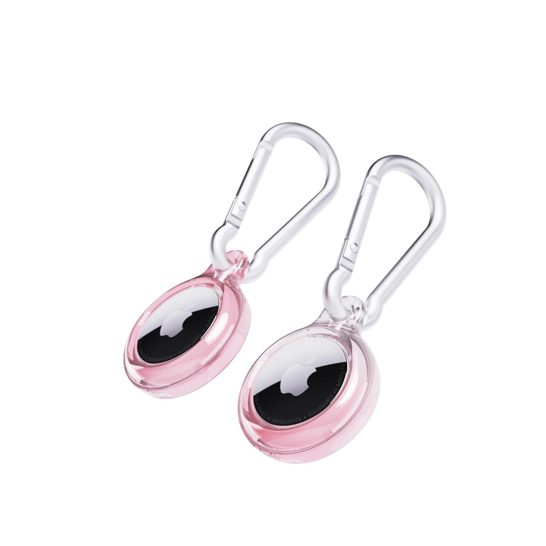 Tech21 EvoPink AirTag Hülle 2er Cherry Blossom Pink Karabiner