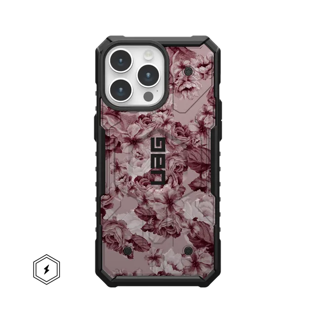 UAG Pathfinder iPhone 16 Pro Max Hülle MagSafe Floral Merlot