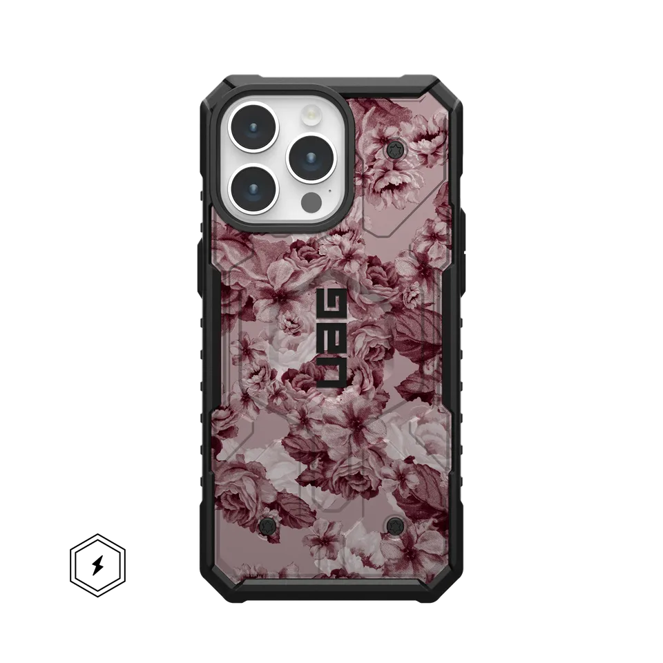 UAG Pathfinder iPhone 16 Pro Max Hülle MagSafe Floral Merlot