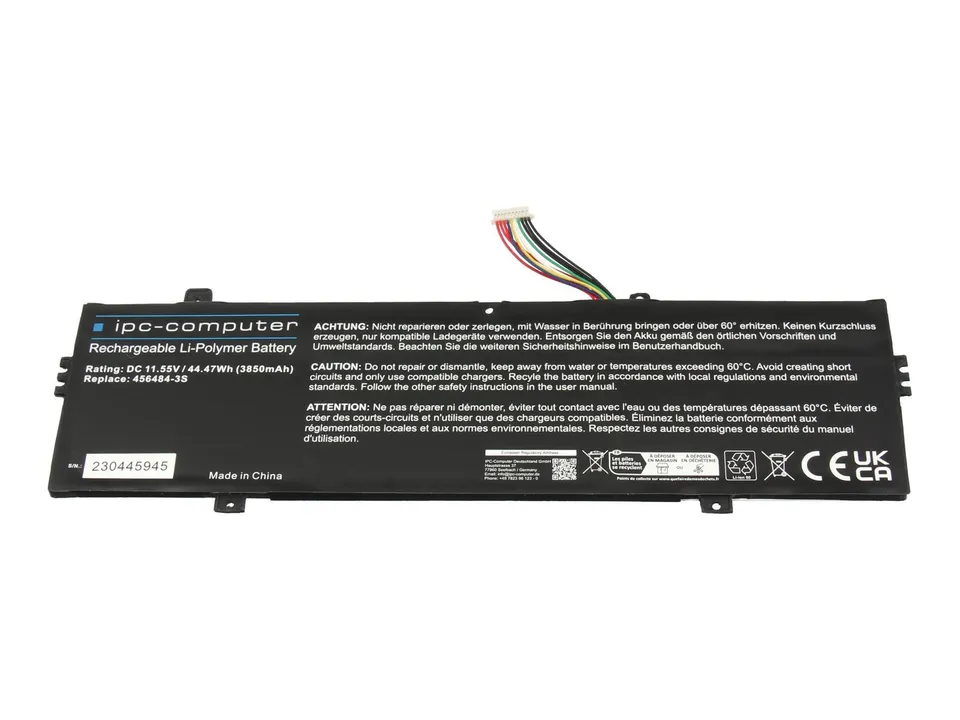 IPC-Computer Akkus 40075218 Laptop Akku 44,47Wh schwarz