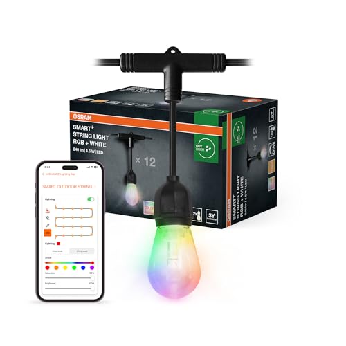 ams OSRAM SMART+ Outdoor WiFi Lichterkette IP44 schwarz
