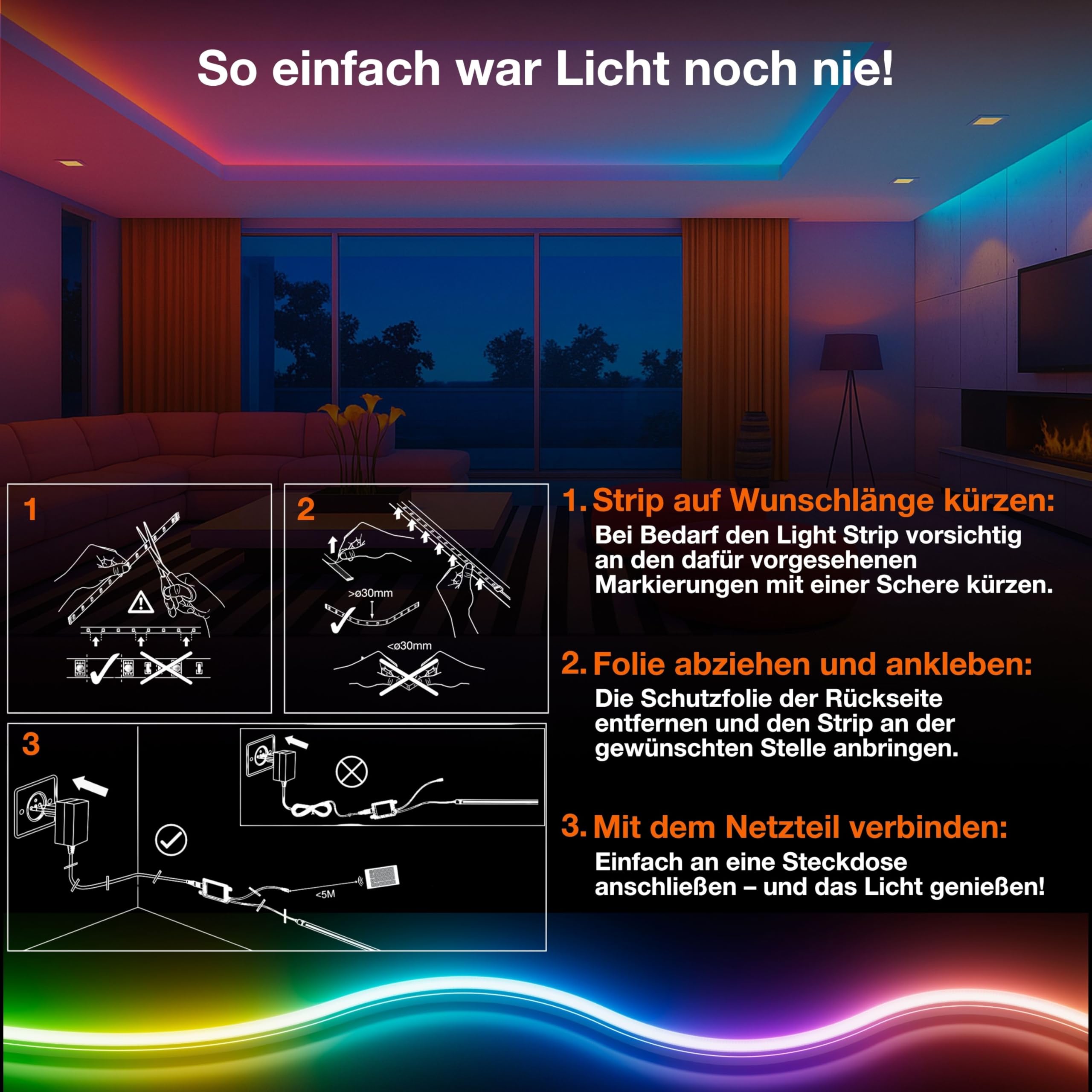 OSRAM SMART+ WIFI COB LED-Streifen 5M Magic RGB 35W