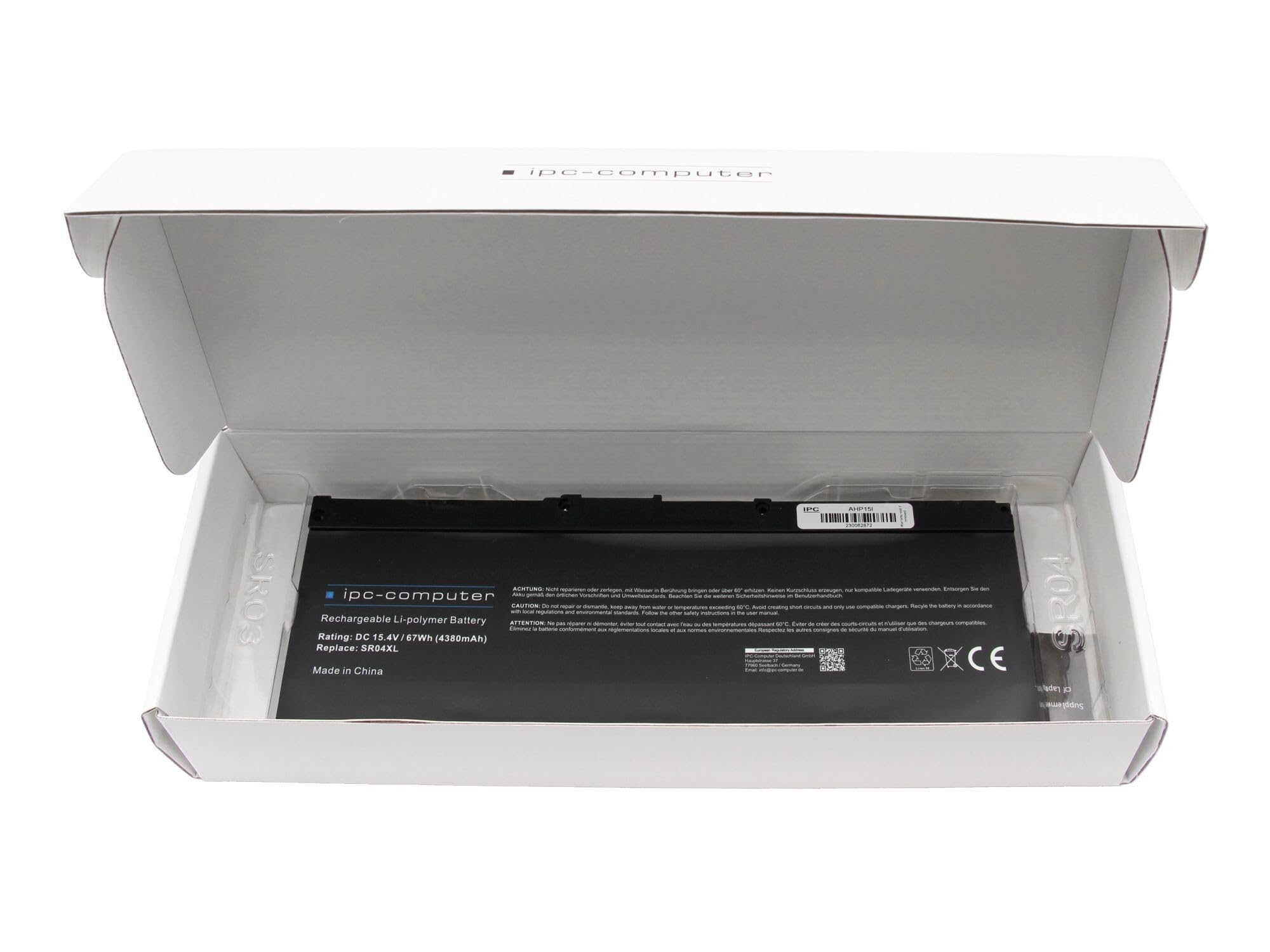 IPC-Computer SR04 Akku 67Wh für HP Omen 15-ce000