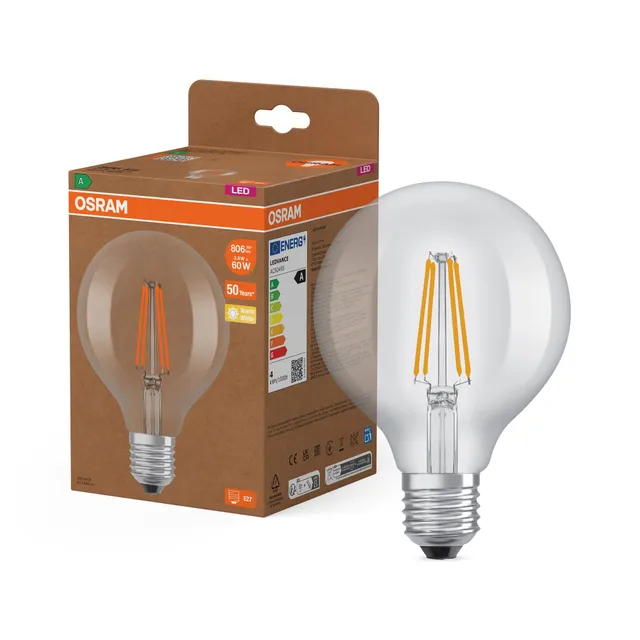 ams OSRAM SMART+ Globe 95 LED-Lampe warmweiß 60W Ersatz
