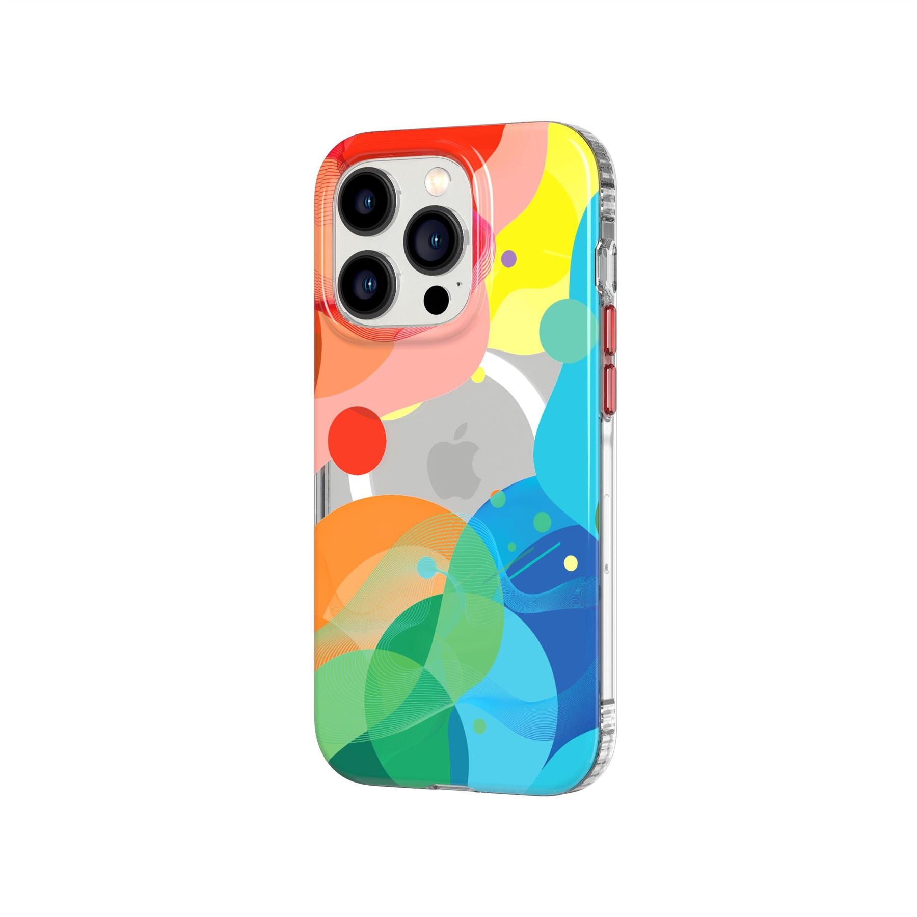 Tech21 EvoArt iPhone 14 Pro Hülle Bubble Bounce MagSafe