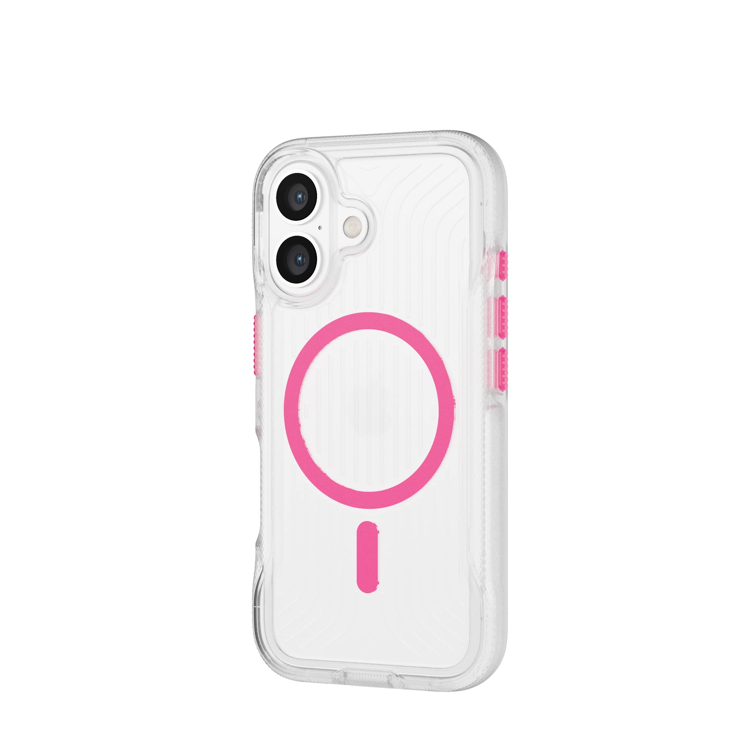 Tech21 FlexPro iPhone 16 Hülle MagSafe Neon Pink Orange Glow