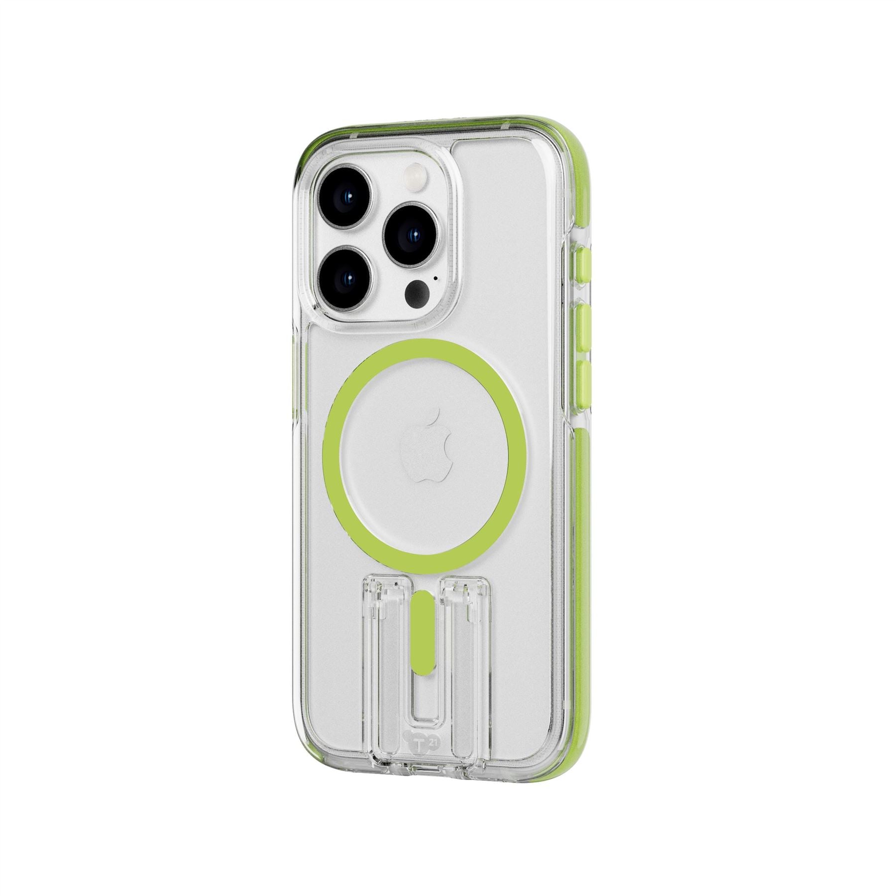 Tech21 EvoCrystal Kick iPhone 15 Pro Hülle limette MagSafe
