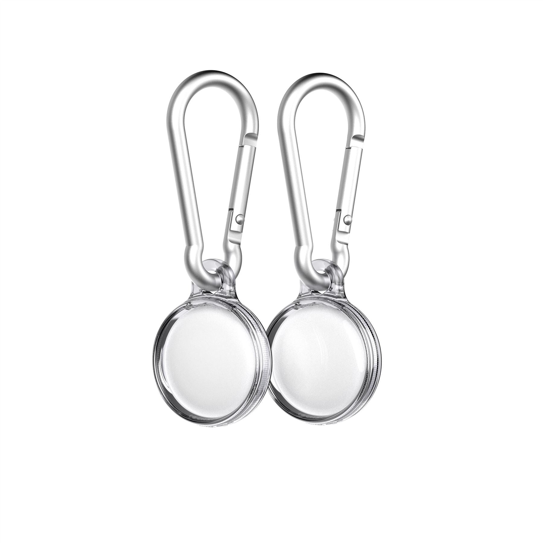 Tech21 EvoClear AirTag Hülle transparent 2er Pack mit Karabiner