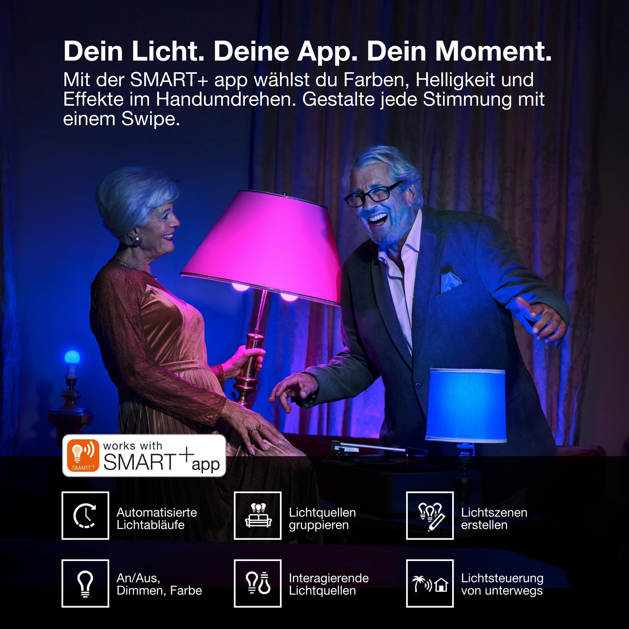 ams OSRAM SMART+ Globe LED-Lampe E14 RGBW 2er Pack