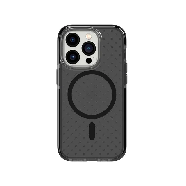 Tech21 EvoCheck iPhone 14 Pro Hülle Smokey Black MagSafe