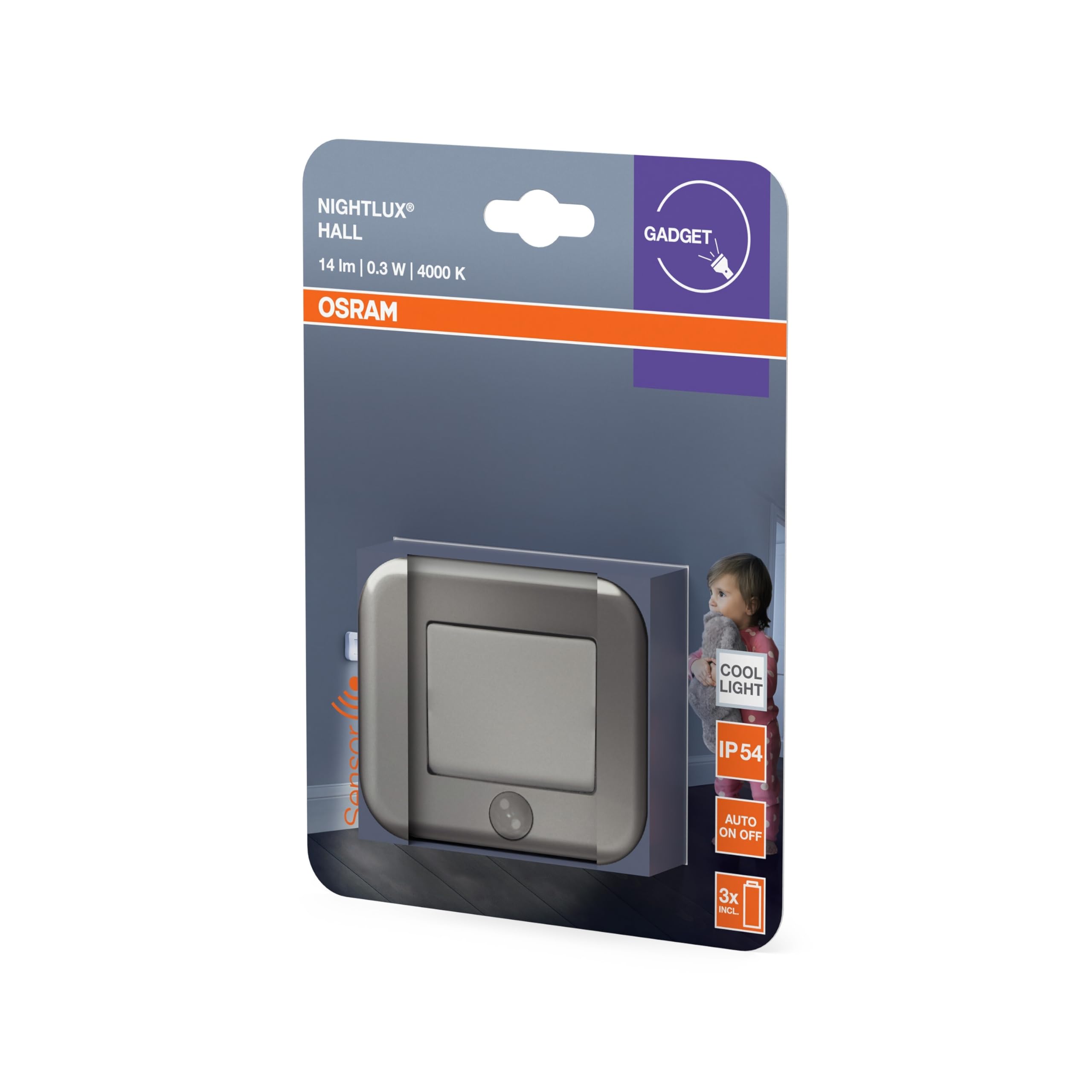 ams OSRAM SMART+ NIGHTLUX Hall Nachtlicht Silber 4000K