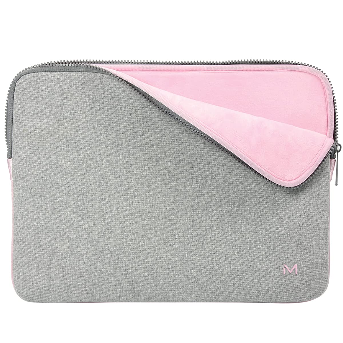 Mobilis Laptop Sleeve 14 Zoll Memory-Foam grau rosa