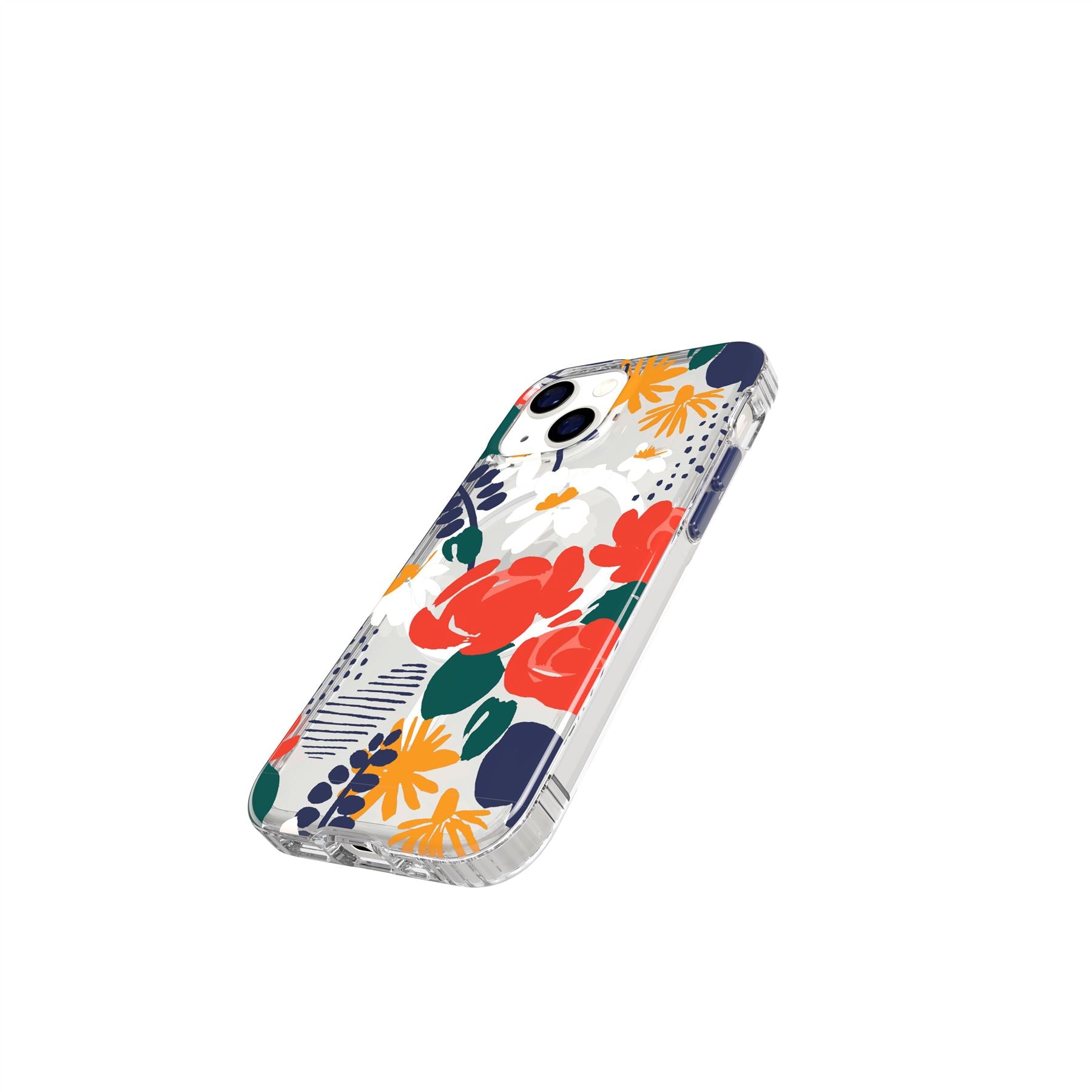 Tech21 EvoArt iPhone 13 mini Hülle Red Rose MagSafe Muster