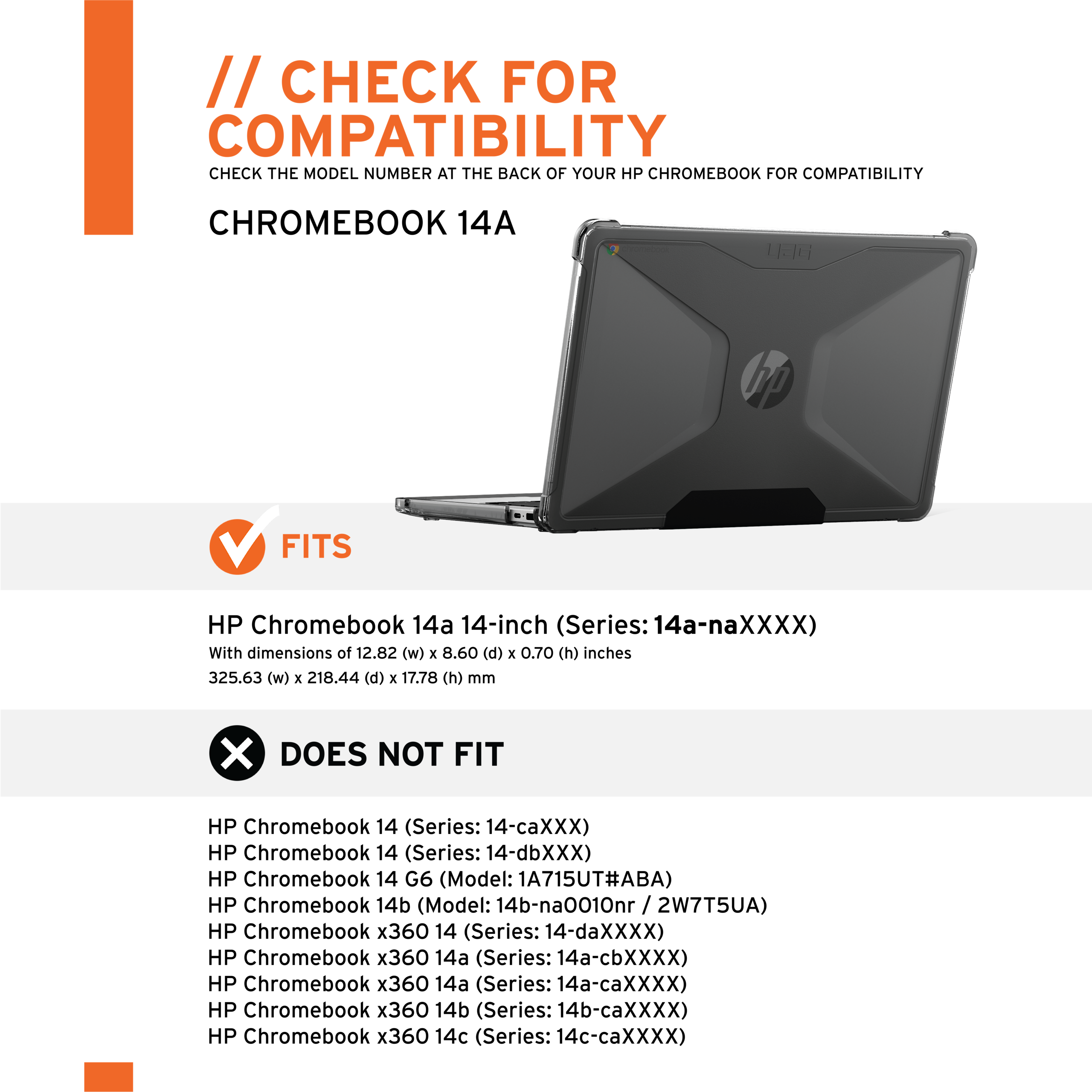 UAG Essential Armor HP Chromebook 14A Laptop Hülle