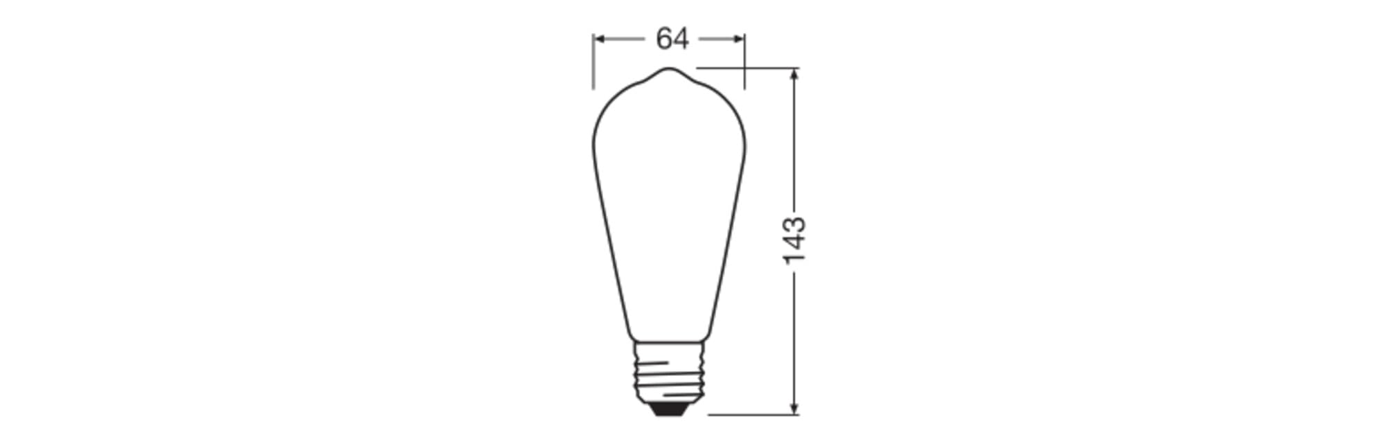 OSRAM LED Star Classic Edison ST64 3,4W matt E27