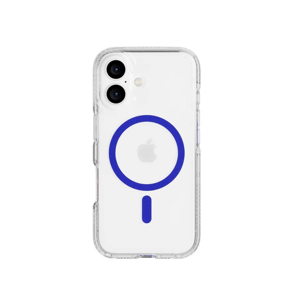 Tech21 FlexQuartz iPhone 16 Handyhülle Electric Blue MagSafe