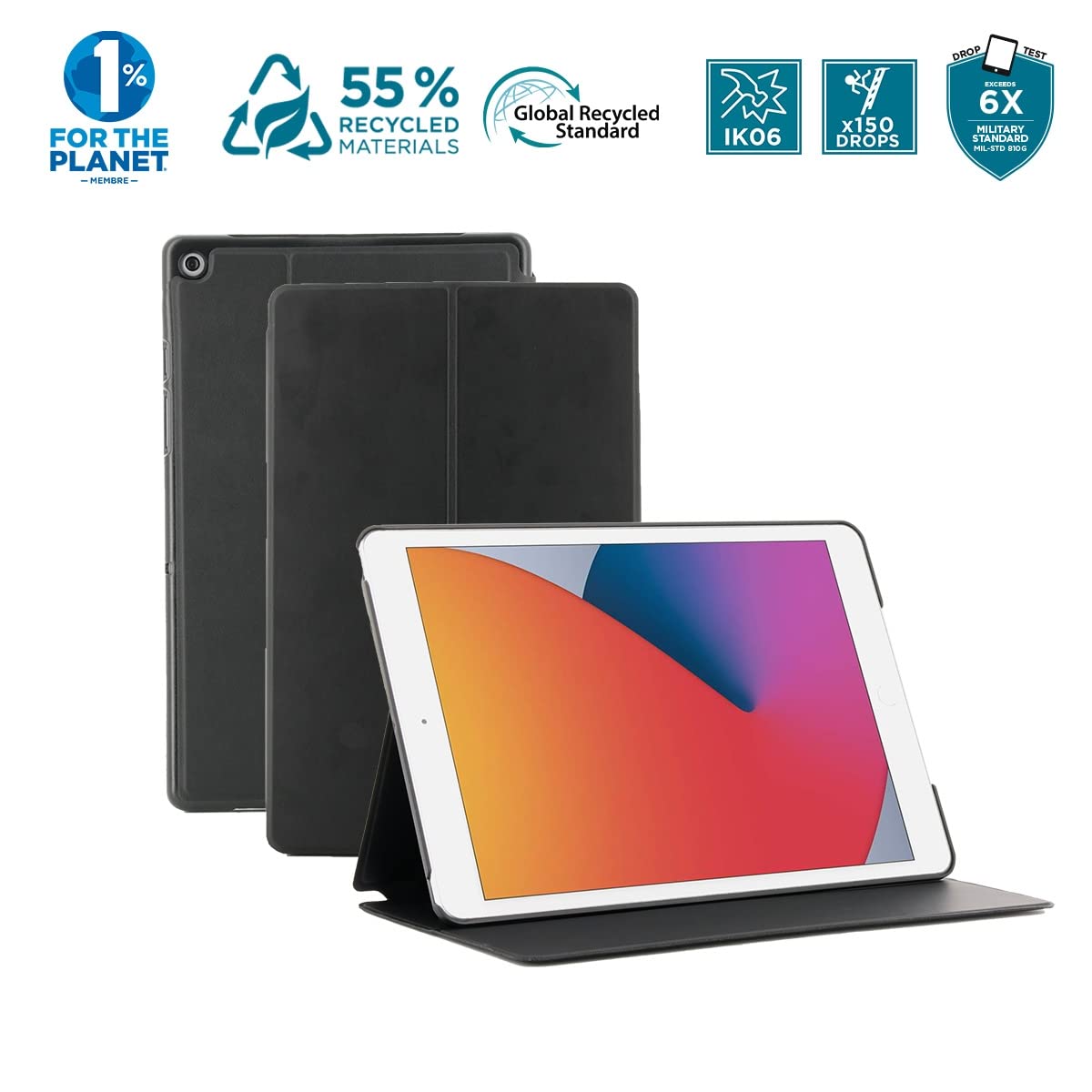Mobilis ORIGINE RE.Life iPad Hülle 10.2" Schwarz Klappe