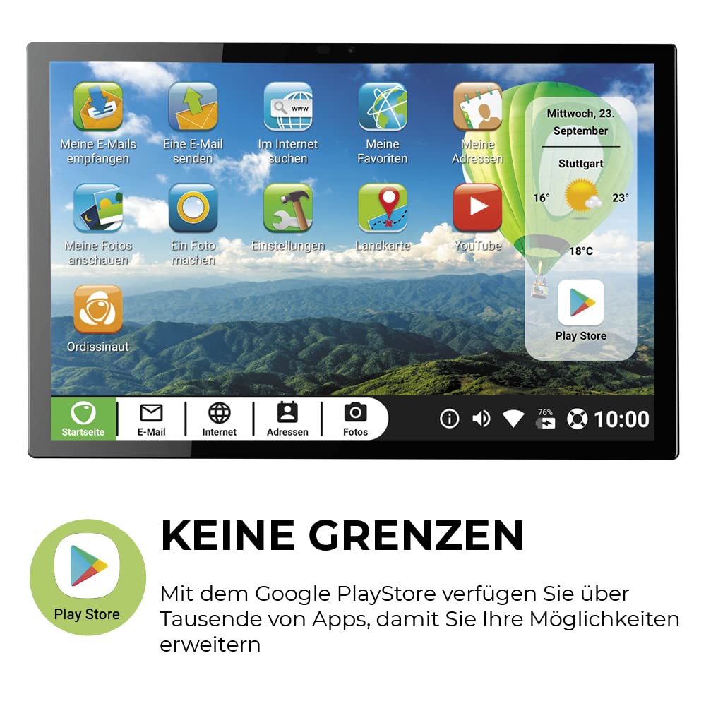 Ordissimo Tablettes Celia Tablet 10 Zoll Senioren Silber
