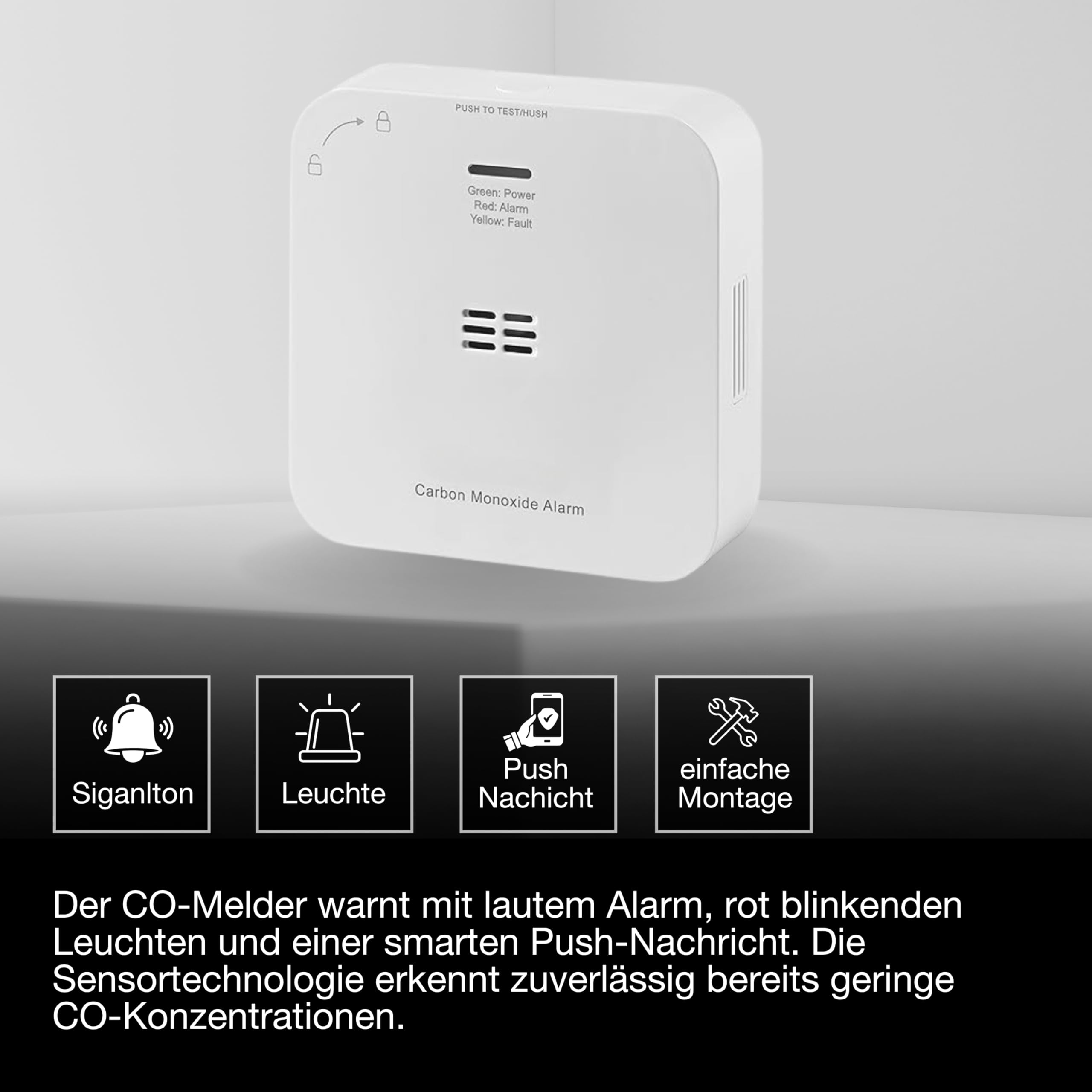 ams OSRAM SMART+ WiFi Kohlenmonoxidmelder weiß 1er-Pack