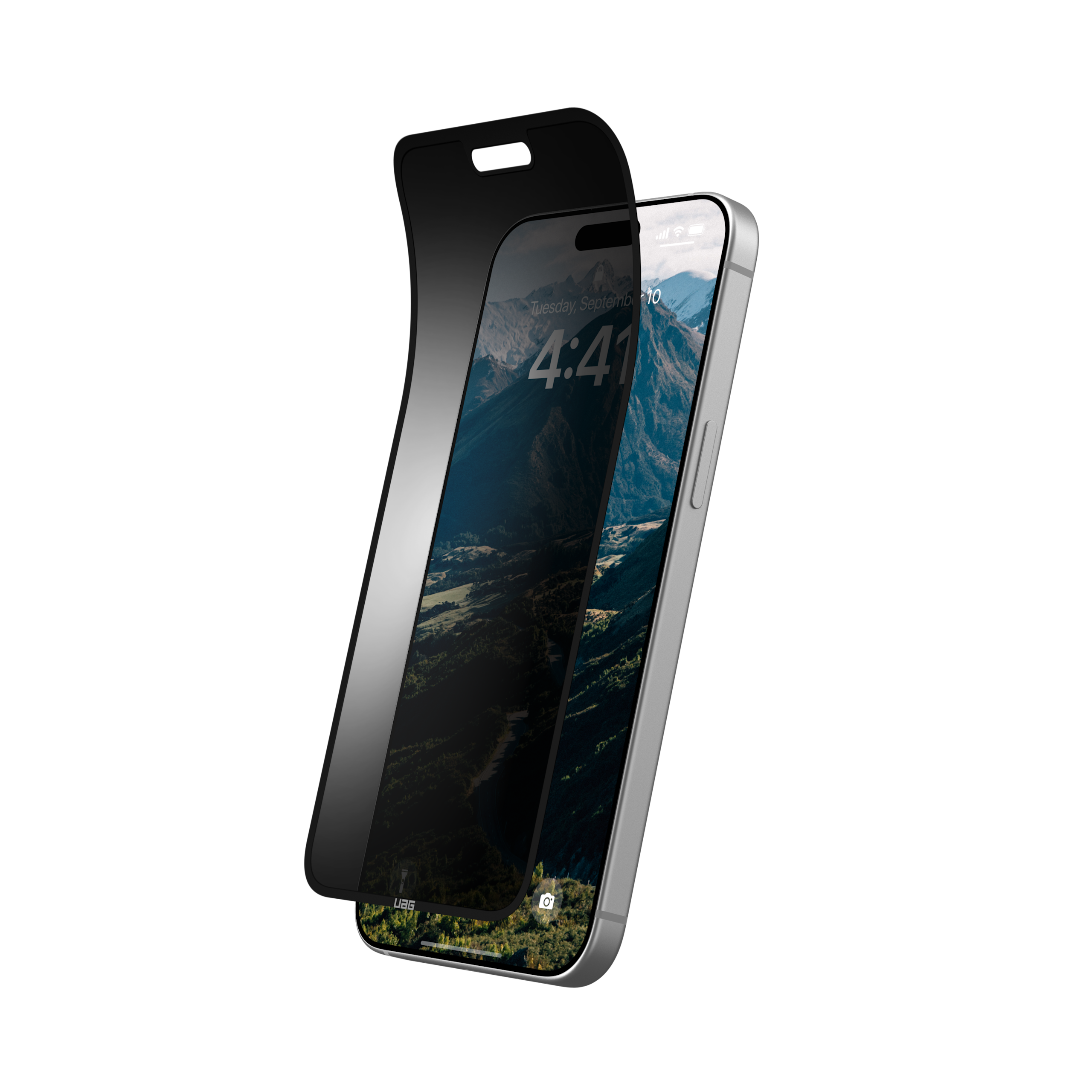 UAG Standard Issue Blickschutzfolie iPhone 15 Pro Max abnehmbar