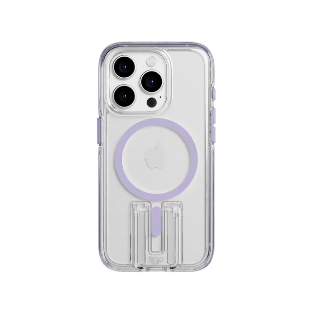 Tech21 EvoCrystal Kick iPhone 15 Pro Hülle MagSafe Lila
