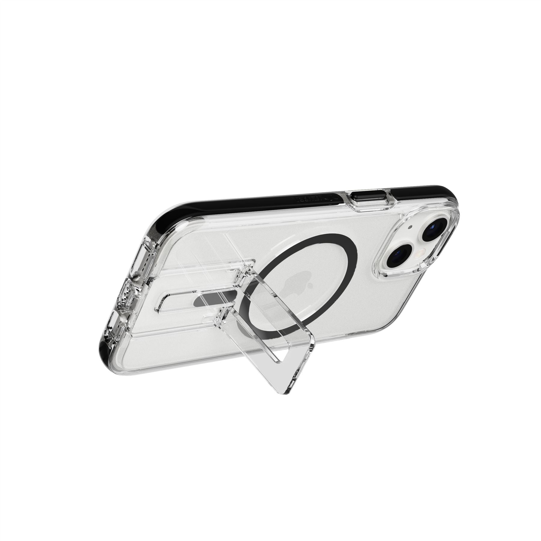 Tech21 EvoCrystal Kick iPhone 13/14/15 Hülle Clear Black
