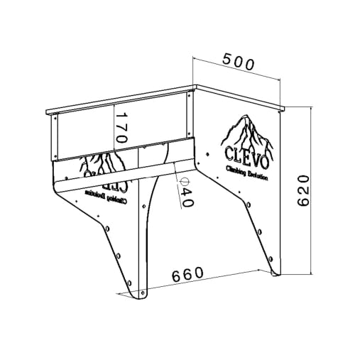 Clevo Climbing Modules Wandmodul Holz Klimmzugstange 100kg