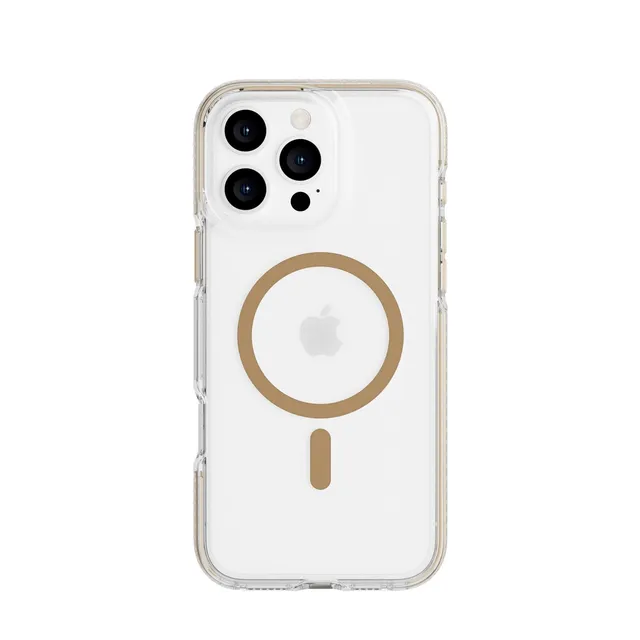 Tech21 EvoCrystal iPhone 16 Pro Max Handyhülle Gold klar MagSafe