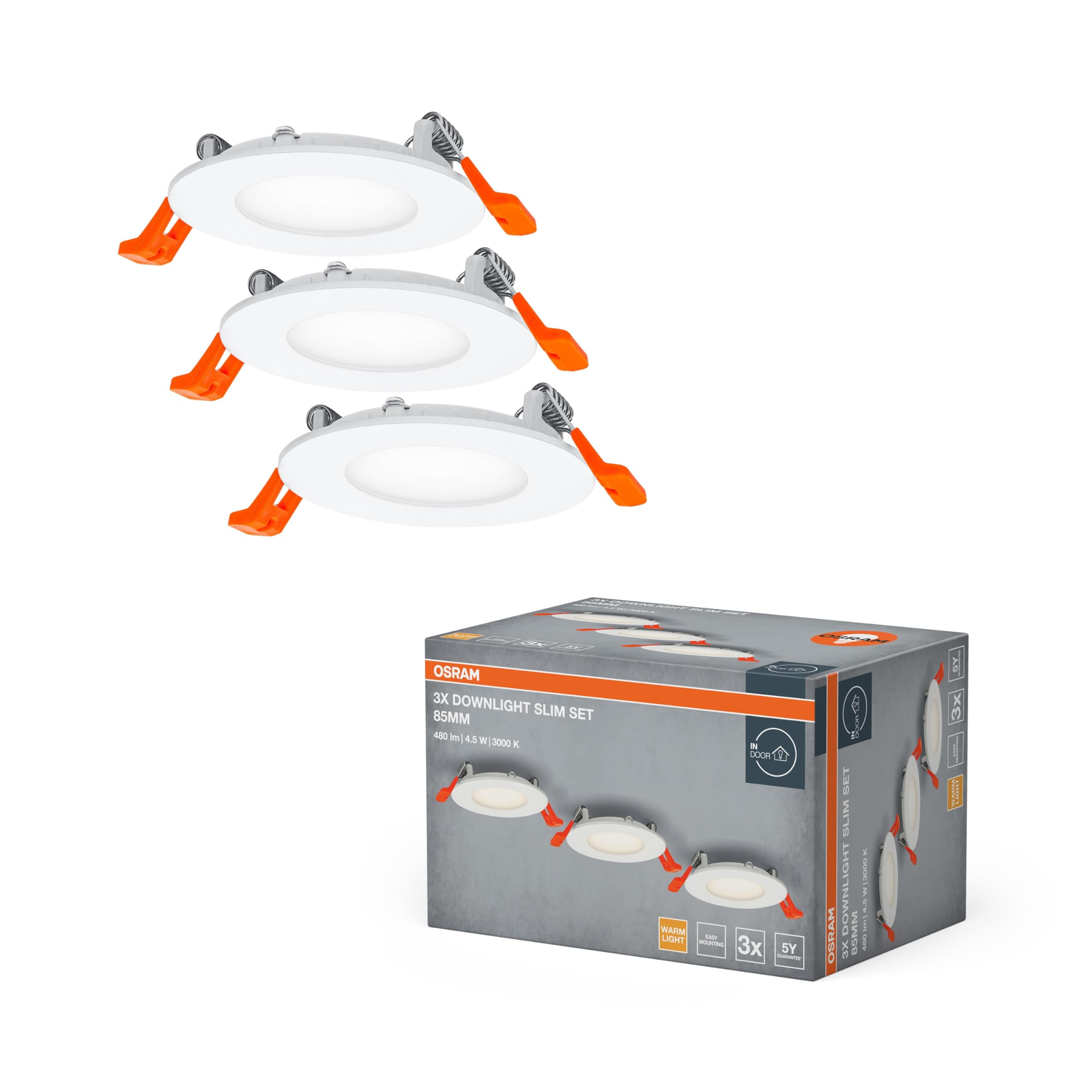 OSRAM SMART+ Einbauleuchte 85mm 3000K weiß Kunststoff IP20