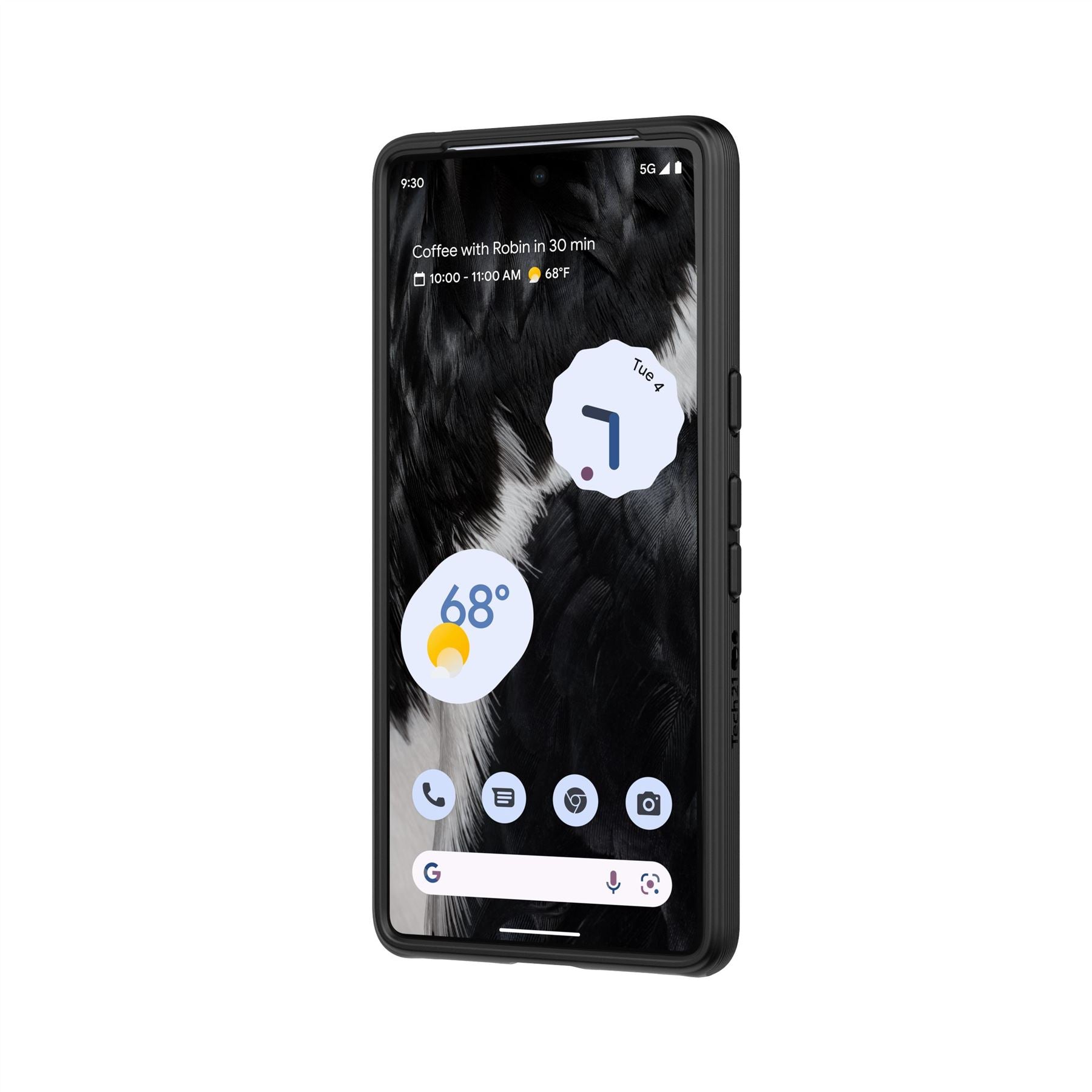 Tech21 EvoLite Pixel 7 Hülle Schwarz dünn 3m Fallschutz