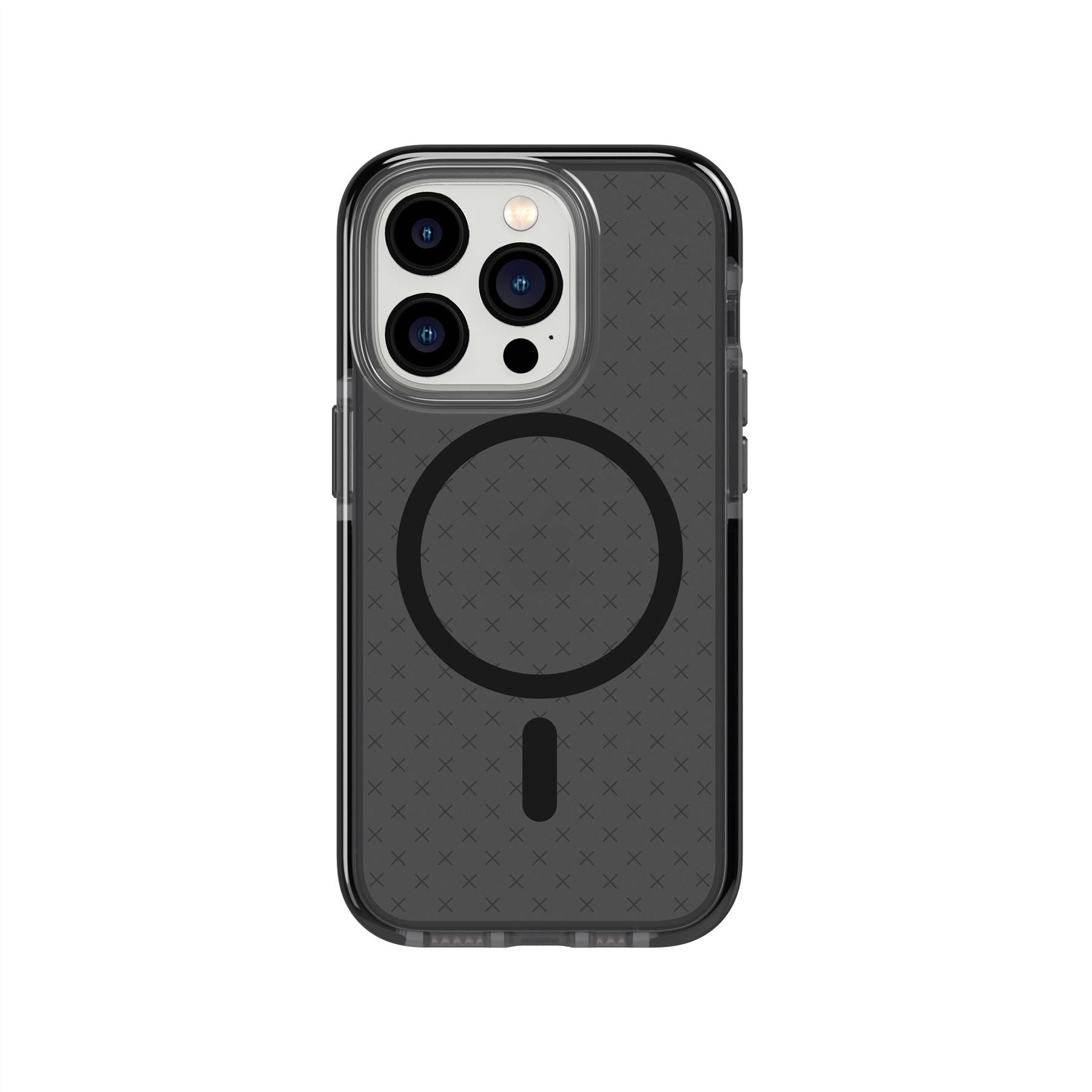 Tech21 EvoCheck iPhone 14 Pro Hülle Smokey Black MagSafe