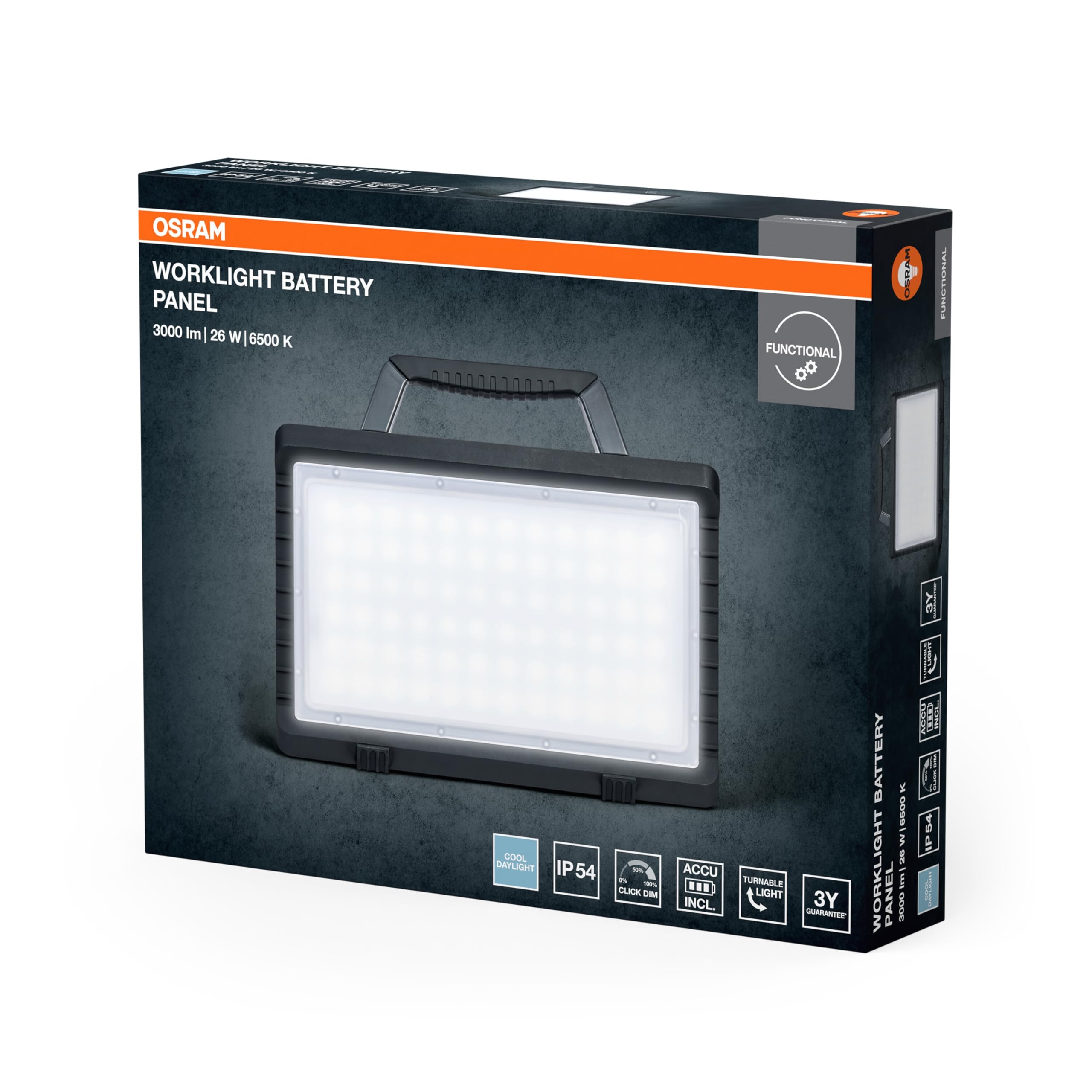 OSRAM VAL BAT PANEL Arbeitsleuchte 30W 6500K IP54 Akku