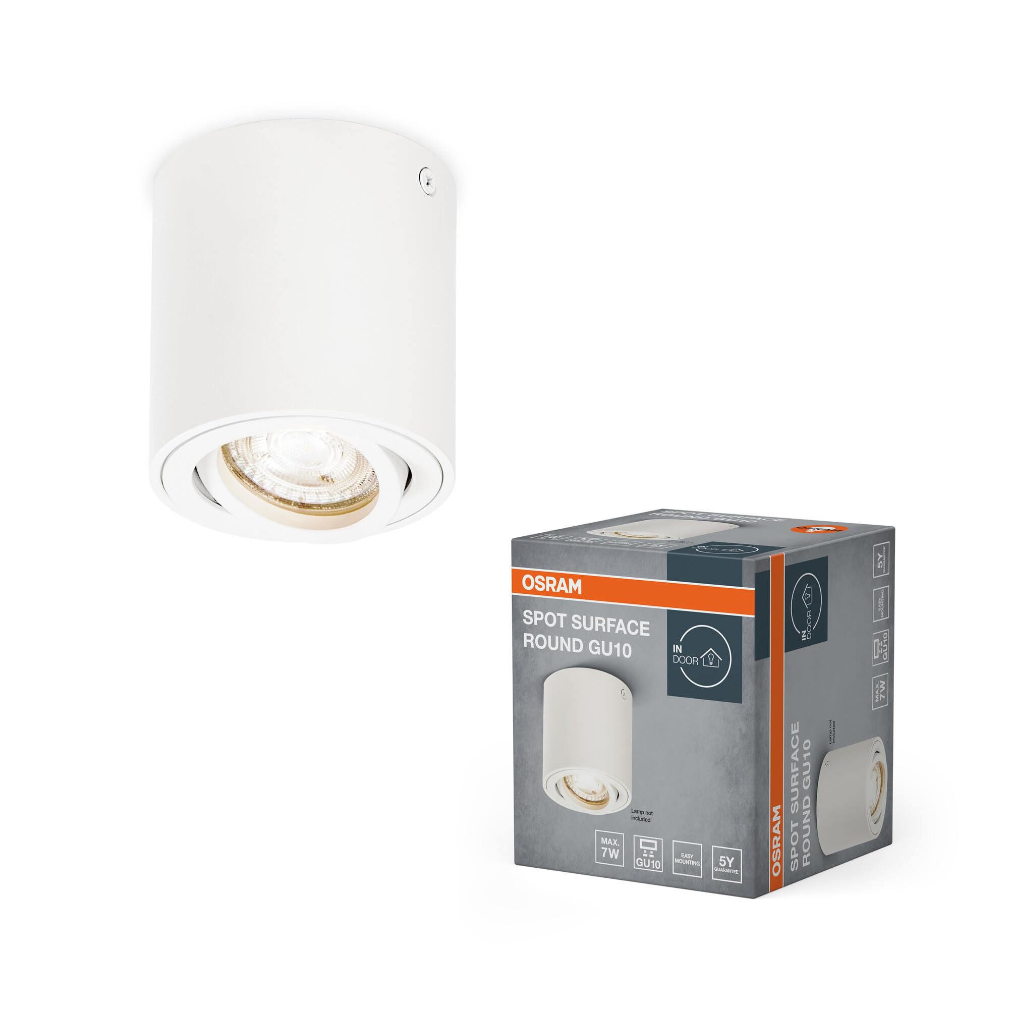 ams OSRAM SMART+ Spot Surface Square Aufbauspot Weiß GU10 eckig