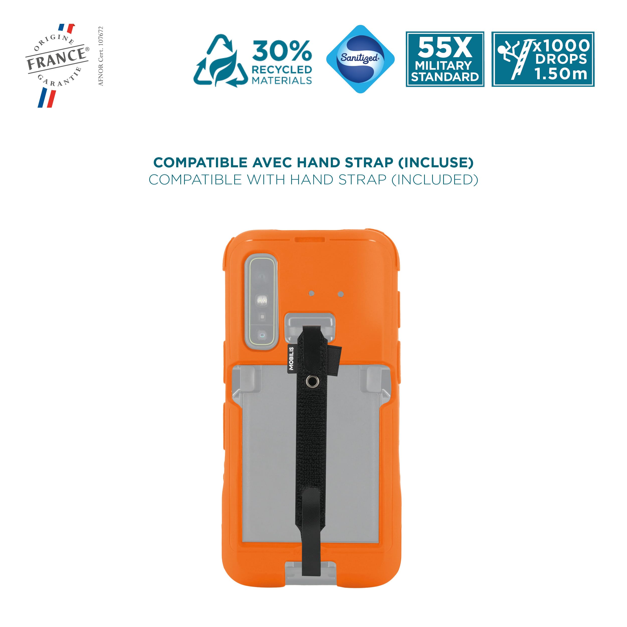 Mobilis PROTECH Schutzhülle Zebra TC501 Neonorange