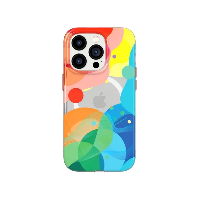 Tech21 EvoArt iPhone 14 Pro Hülle Bubble Bounce MagSafe