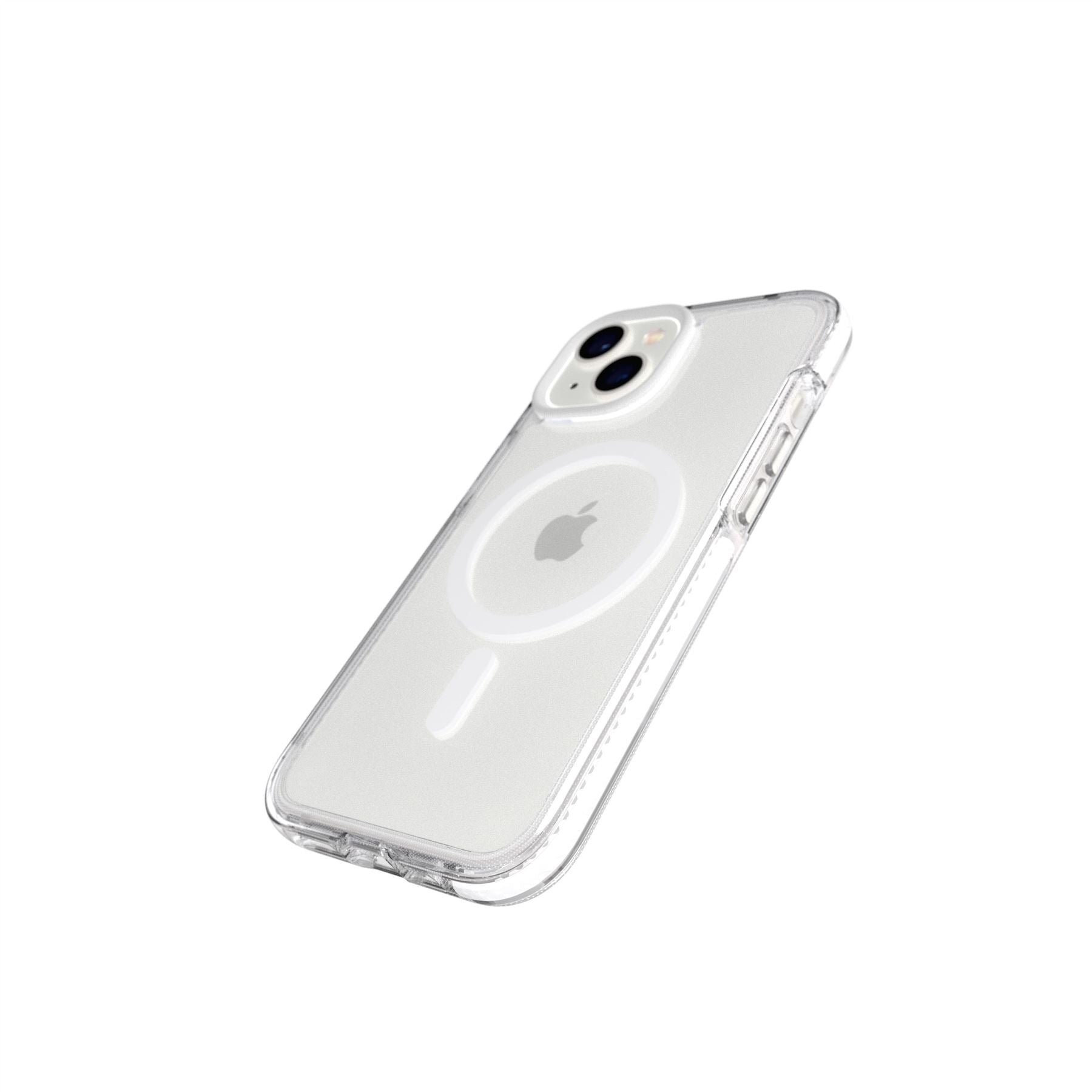 Tech21 EvoCrystal iPhone 15/14/13 Hülle Clear/White MagSafe