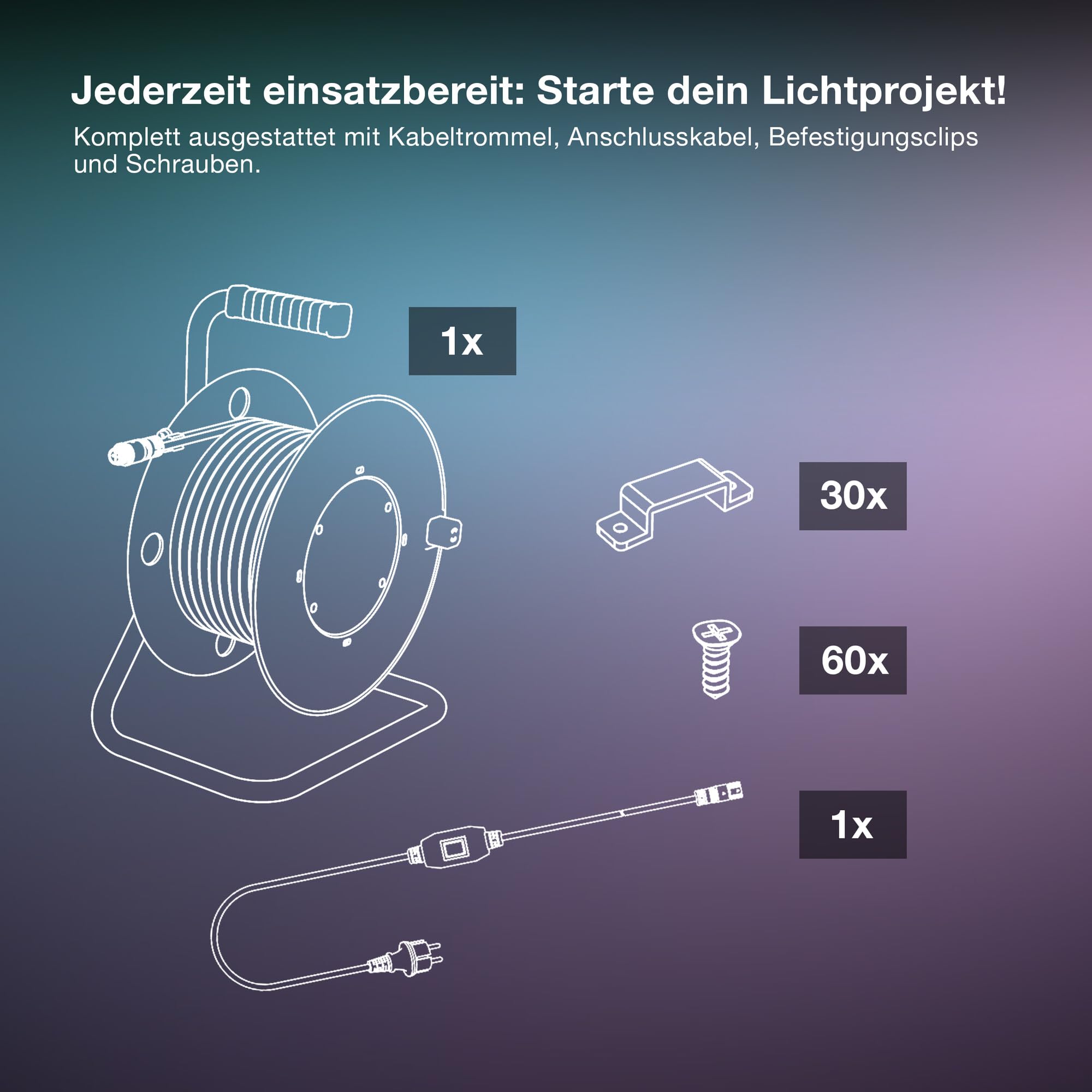 ams OSRAM SMART+ Outdoor Flex LED-Streifen 10m kaltweiß