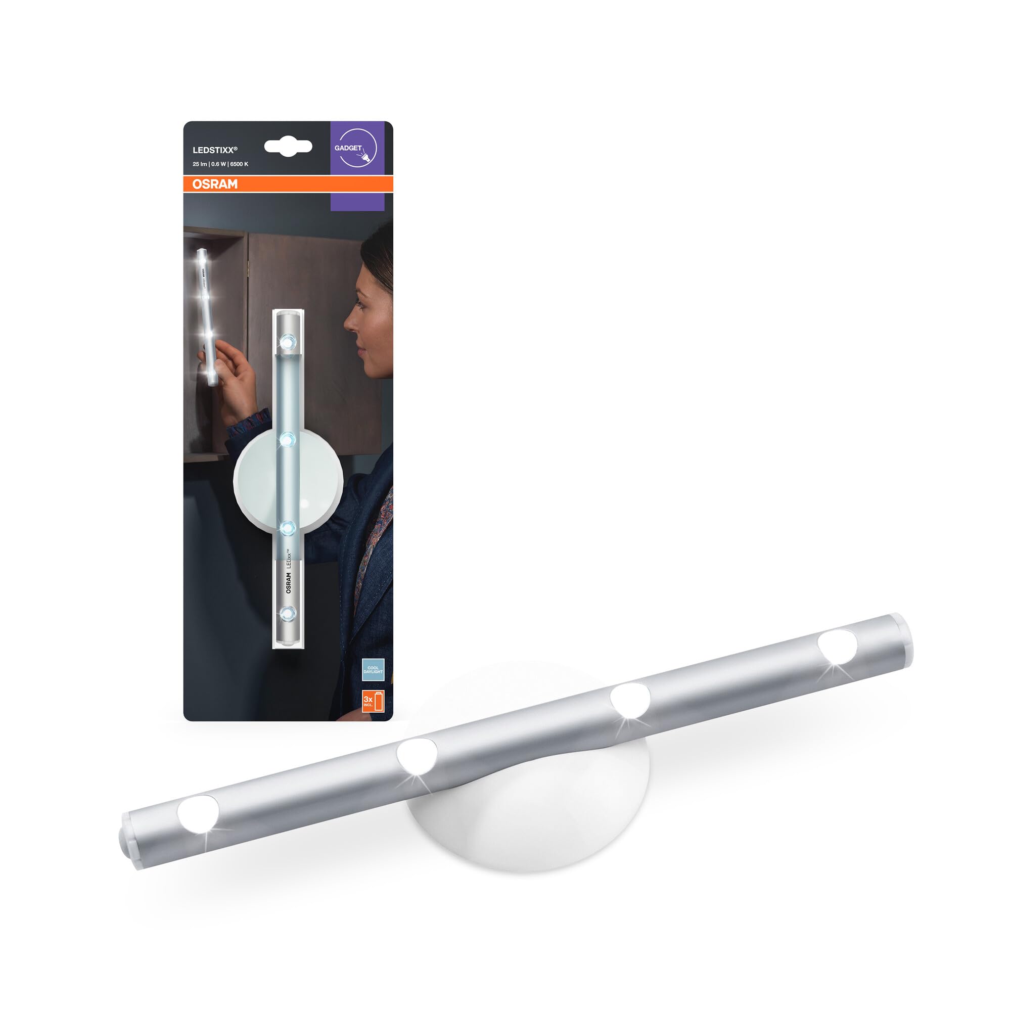 OSRAM SMART+ LEDStixx USB Akkuleuchte silber mobil